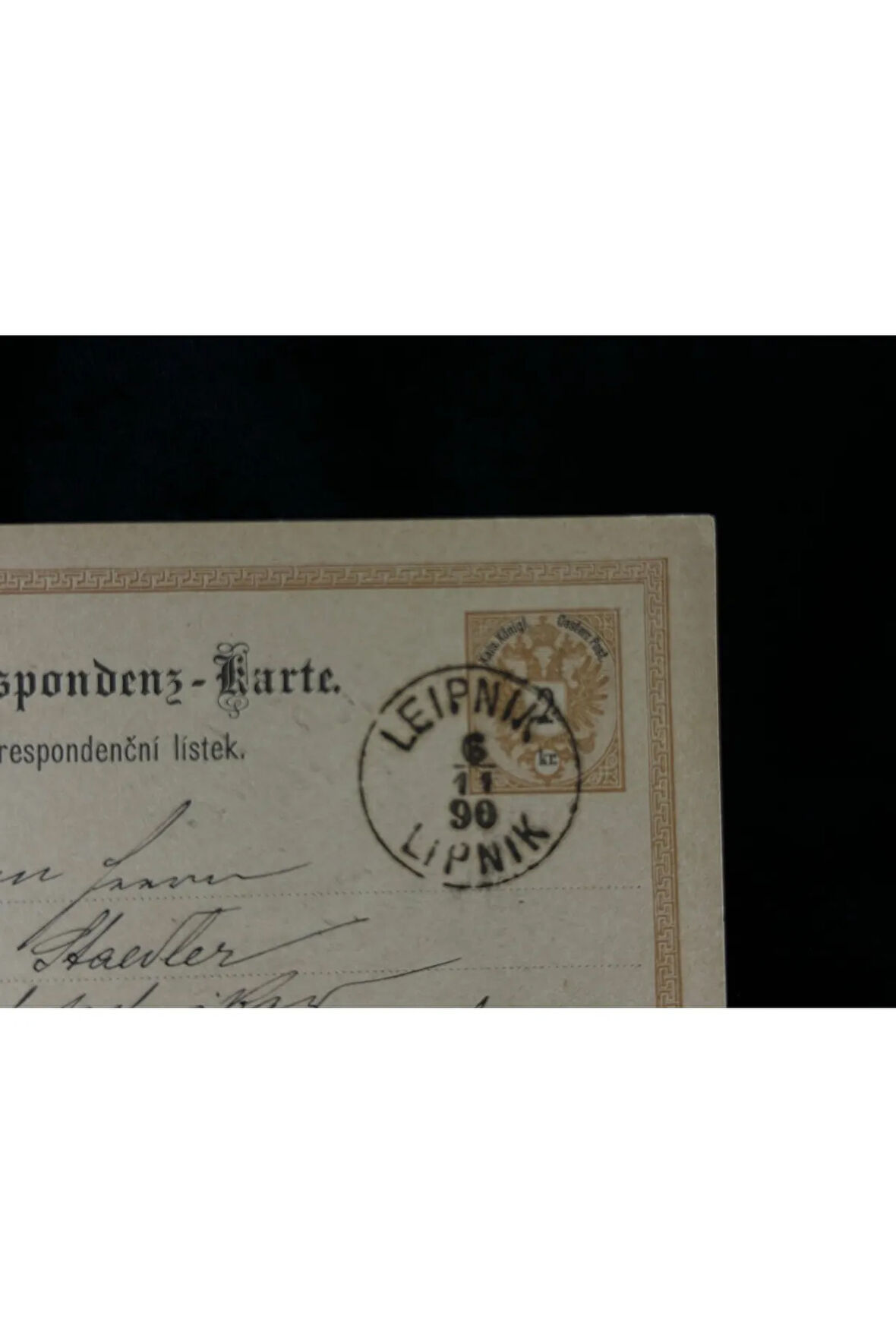 Avusturya-Macaristan ANTİYE 1890 yılında Leipnik'den Nürnberg'e postalanmış Varış damgalı 2 Kreuzer