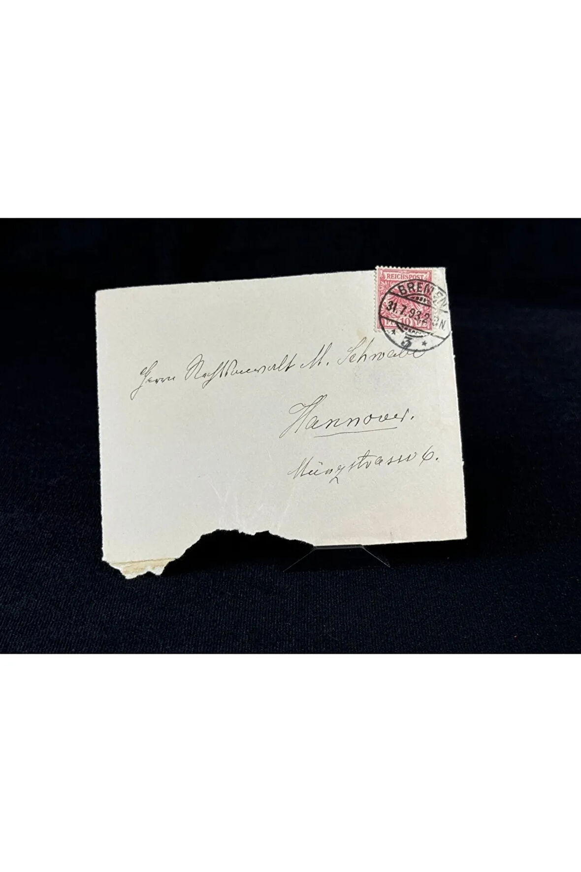 Deutsches Reich 1893 yılında Alman İmparatorluğu döneminde postadan geçmiş Fragman Reichspost Reich