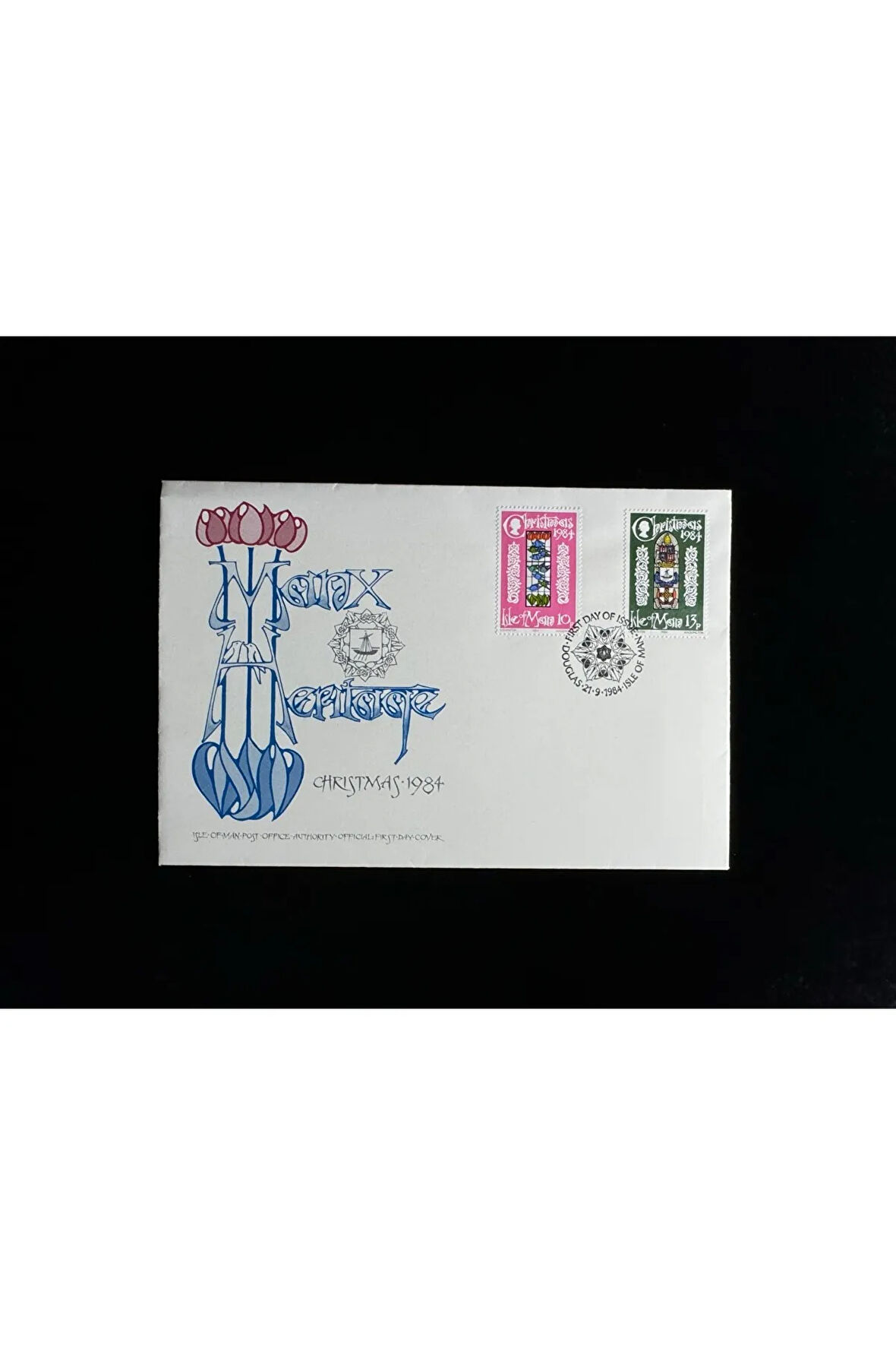 İsle of Man FDC 1984 Noel Temalı İlk Gün Zarfı
