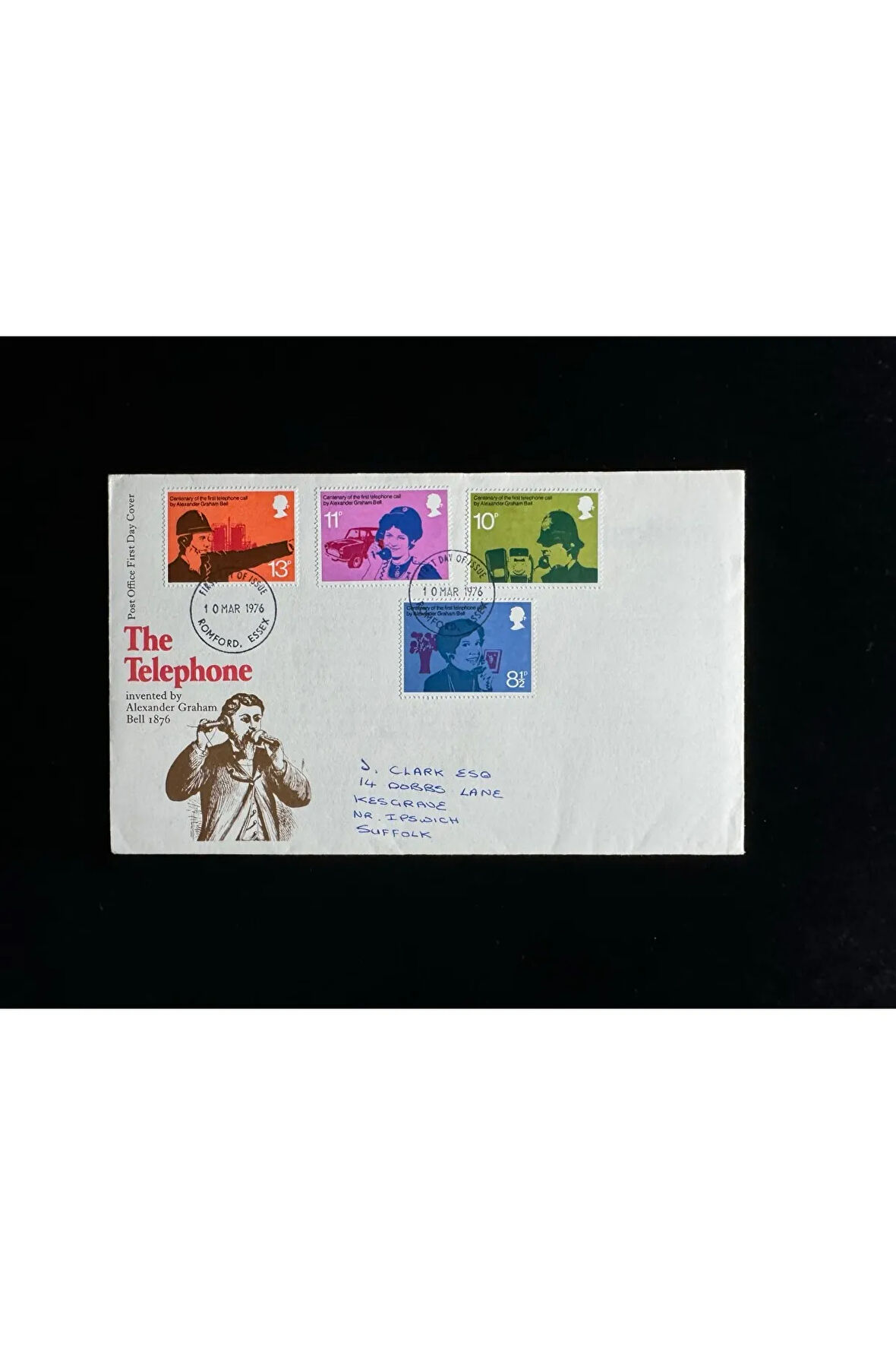 İngiltere THE TELEPHONE GRAHAM TAM SERİ ÖZEL GÜN PULLU Koleksiyon