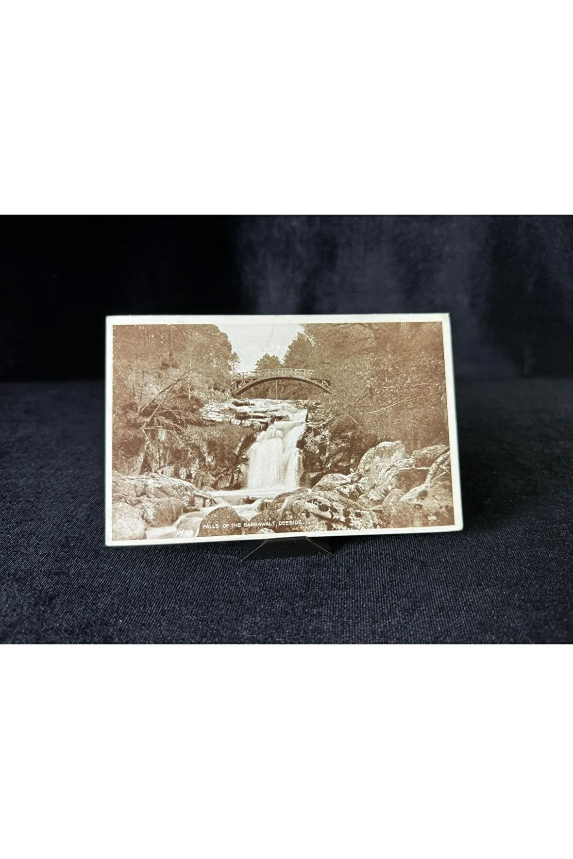 İngiltere Falls of the Garrawalt Deeside From Below ~ Vintage Postcard Kartpostal 838