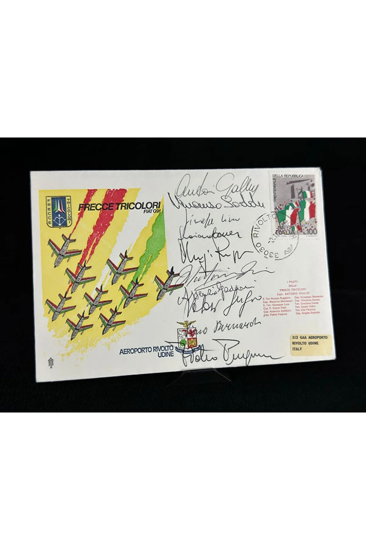 İtalyan Hava Kuvvetleri 1976 Italy - Frecce Tricolori - Limited Islak İmzalı