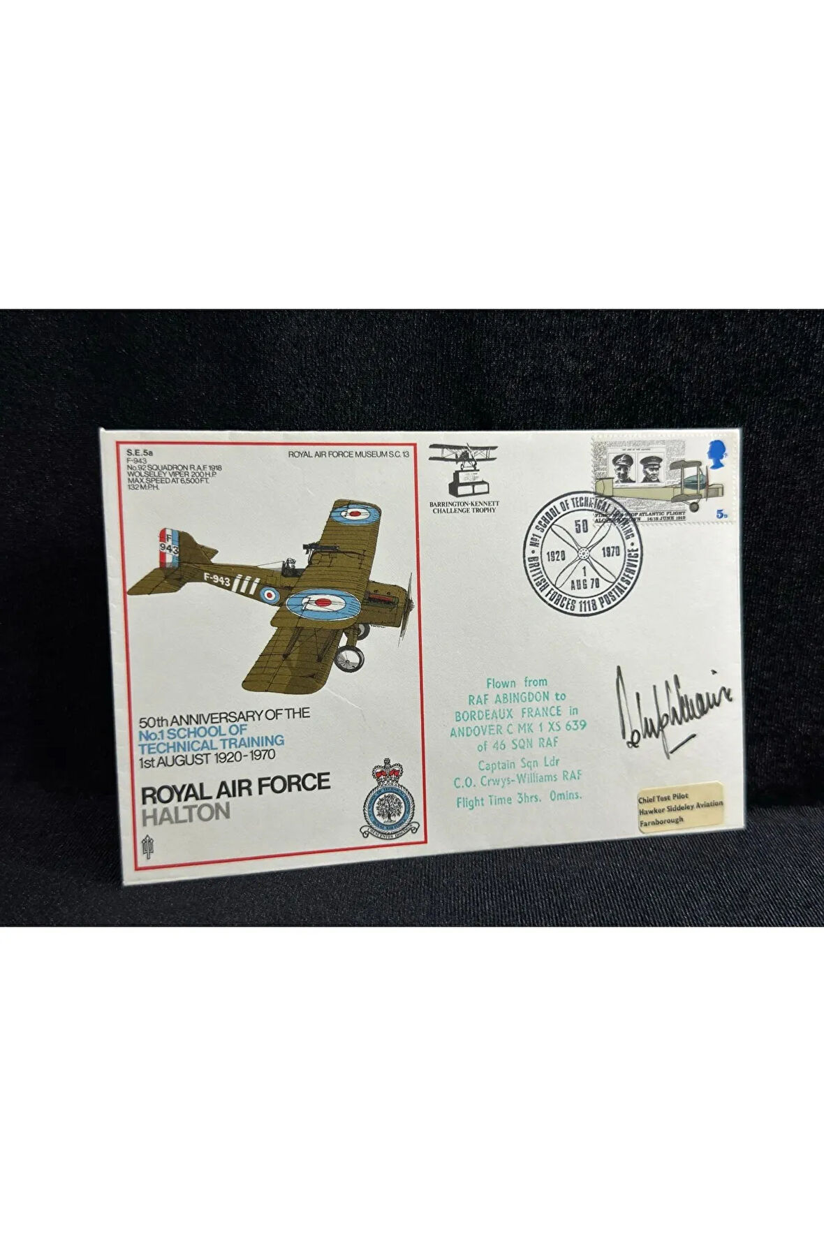 1970 İngiltere Kraliyet Hava Kuvvetleri ROYAL AİR FORCE RAF 50. Ann. No.1 School of Technical Train