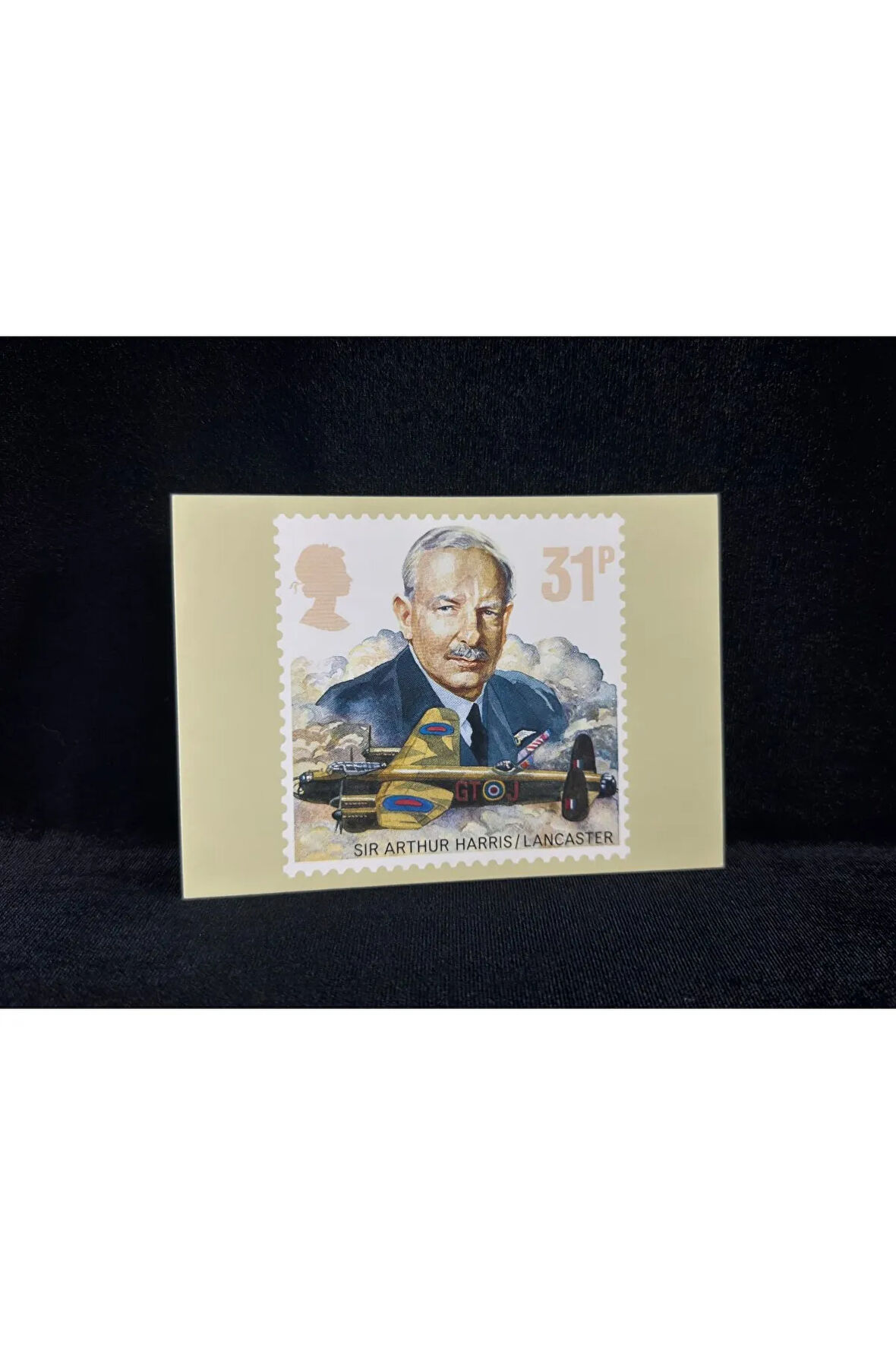 I?ngiltere 1986 Ww2 Salmon Postcard Sir Arthur Harris Lancaster / Royal Air Force 2. Dünya Savaşı