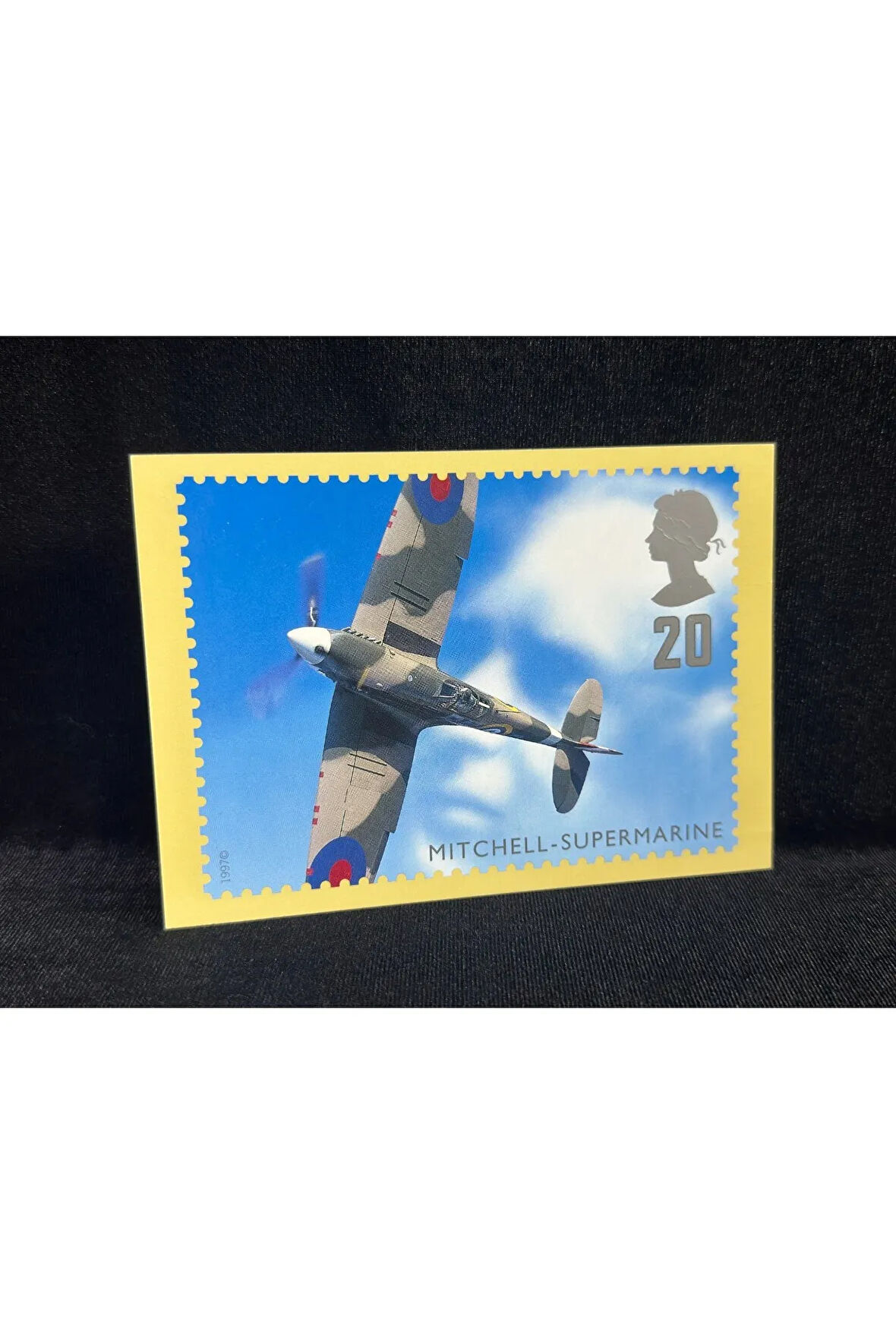 İngiltere 1997 WW2 Salmon Postcard Mitchell Supermarine / Royal Air Force 2. Dünya Savaşı Savaş Uç