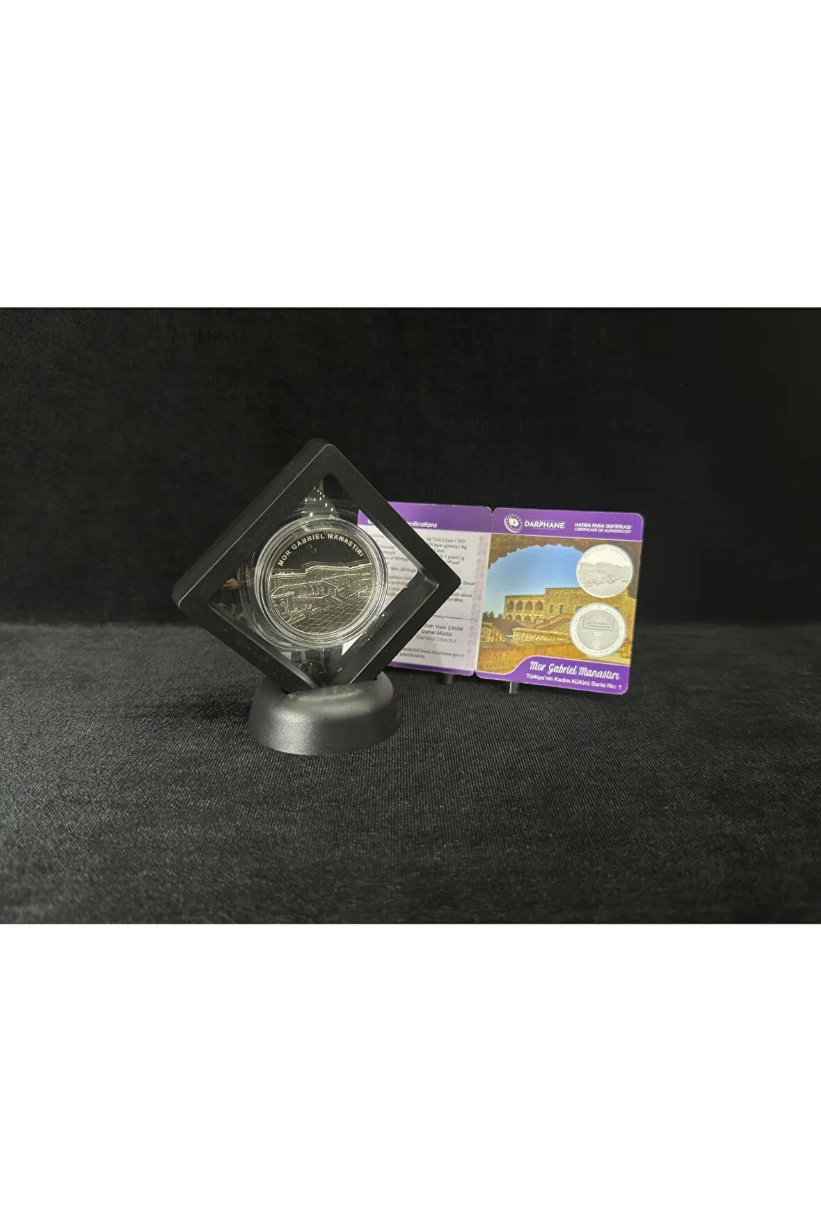 Mor Gabriel Manastırı Hatıra Parası Gümüş Sertifkalı Gümüş Hatıra Parası Standlı