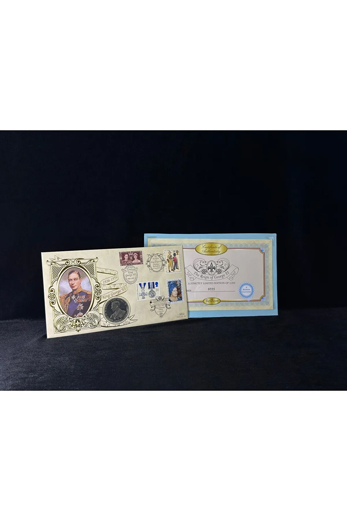 BENHAM İngiltere King George VI 1996 Numiscover Paralı Zarf Limitli Sertifikalı