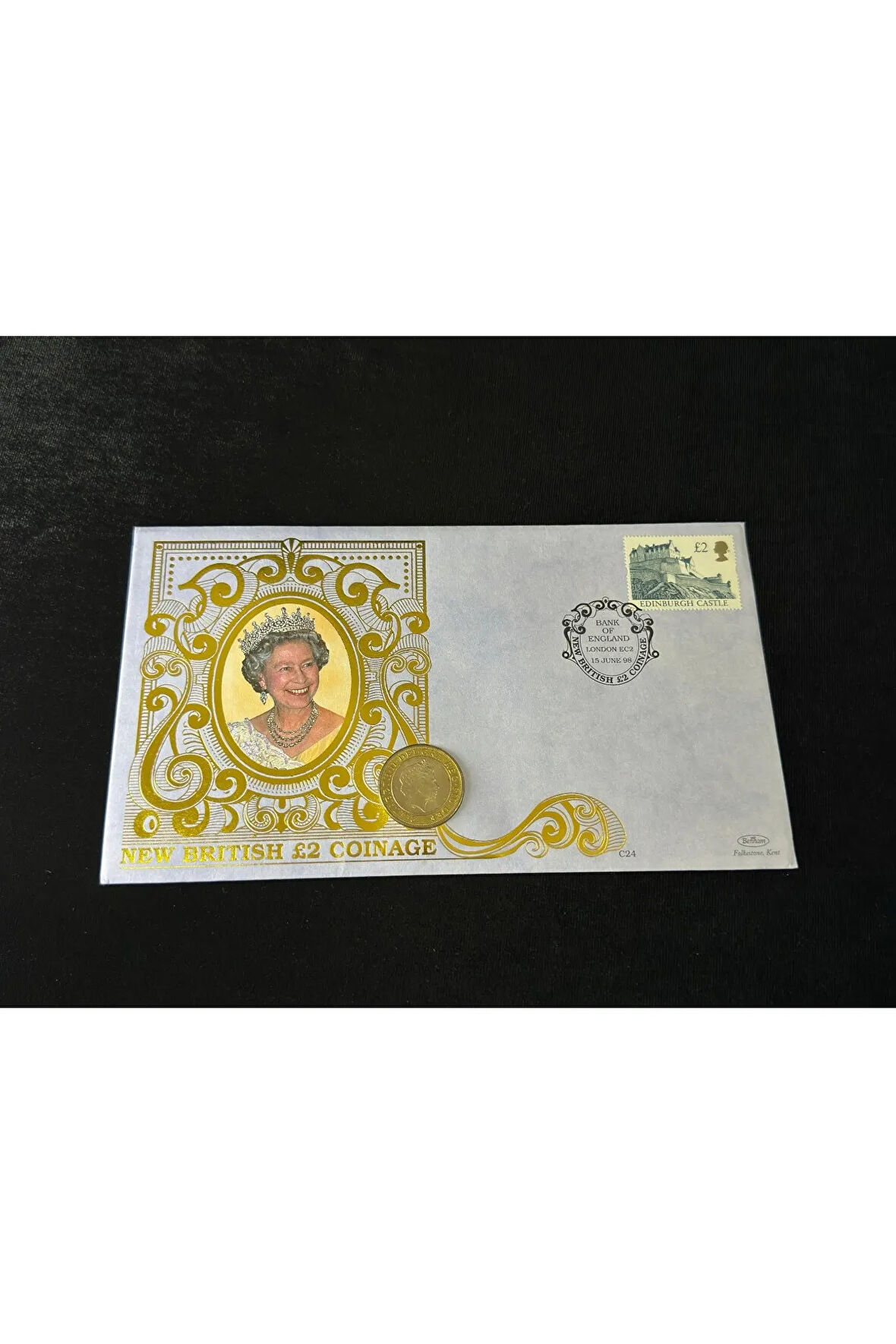 NUMİSCOVER 1992 Queen Elisabeth II. Tahttaki 40. Yıl Dönümü Alderney Paralı İlk Gün Zarfı FDCC Limi