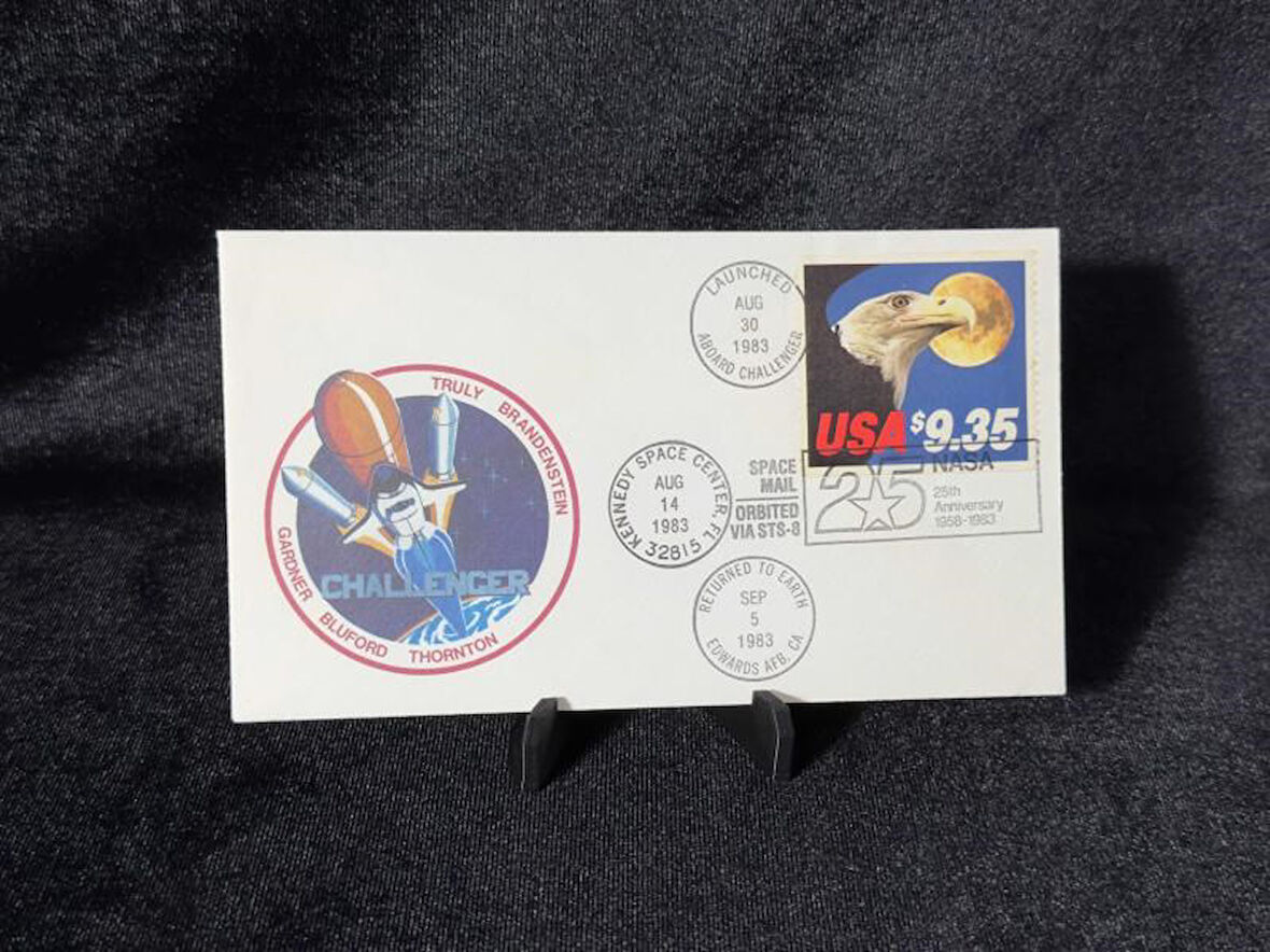 USA AMERİKA FDC Koleksiyonluk NASA Challenger STS-8 Uzay Mektubu – 25. Yıl Dönümü Anısına!