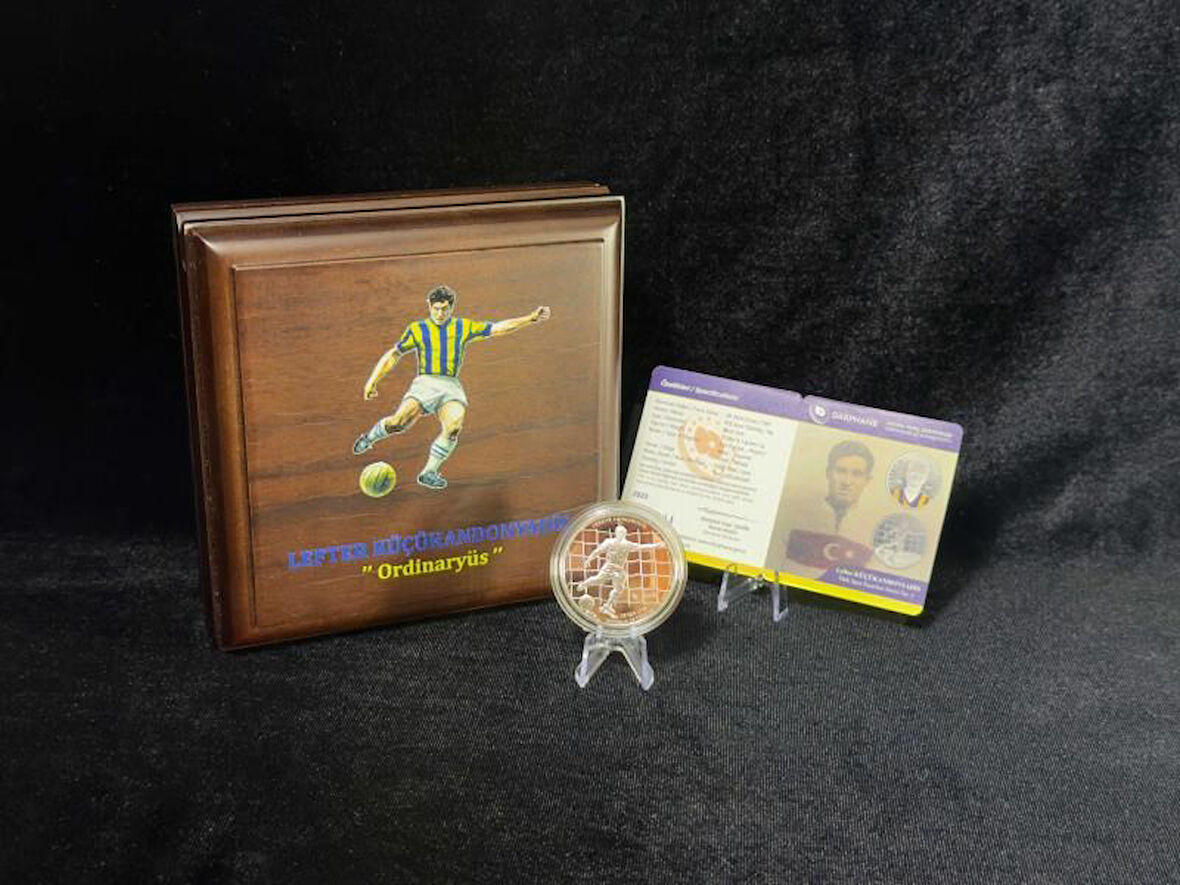 Darphane – Lefter Küçükandonyadis Türk Spor İnsanları Serisi No:3 Gümüş Hatıra Sikkesi Özel Ahşap Ku