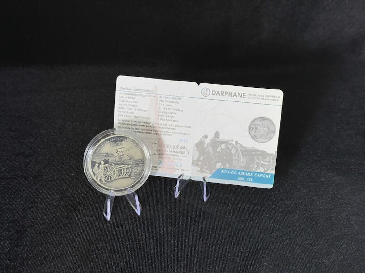 Darphane Kut’ül Amare Zaferinin 100. Yılı – Gümüş Okside Hatıra Sikkesi (2016)