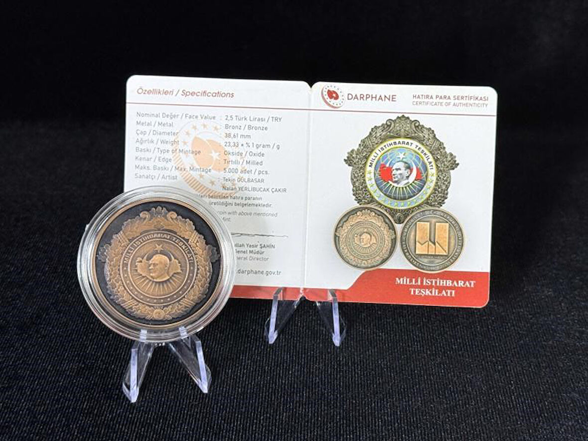 Darphane MİT Milli İstihbarat Teşkilatı – Bronz Hatıra Sikkesi