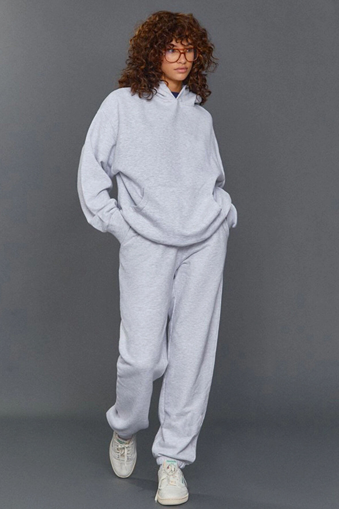Kadın Oversize 3 İplik Şardonlu Eşofman Takımı – Kışlık
