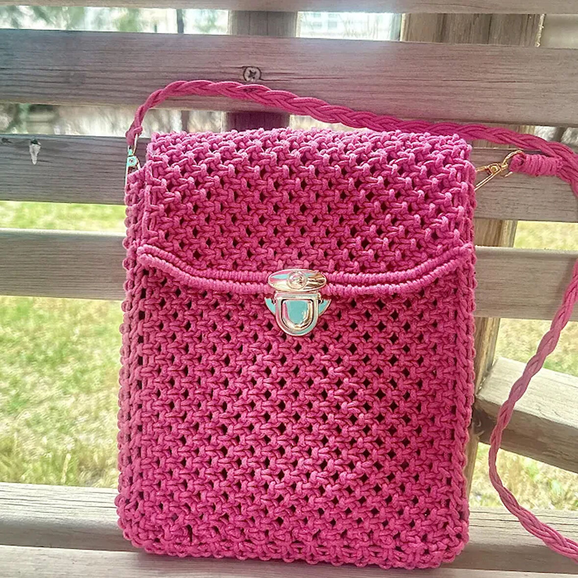 Uretti-Nuray 6496 Makrome Çanta