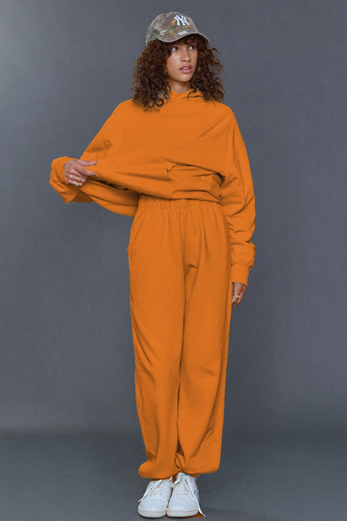 Kadın Oversize 3 İplik Şardonlu Eşofman Takımı – Kışlık
