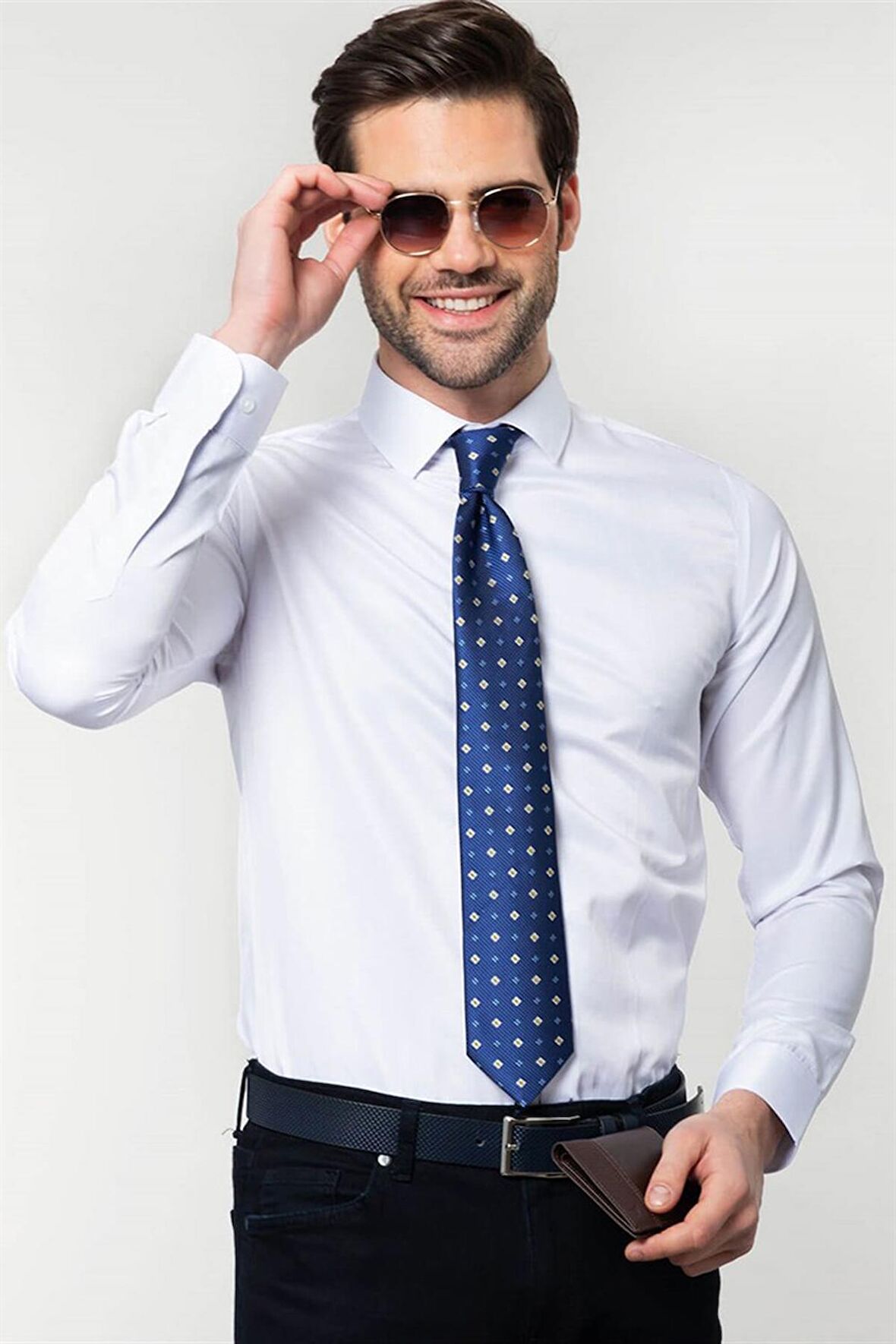 Tudors Slim Fit Dar Kesim Düz Erkek Gömlek