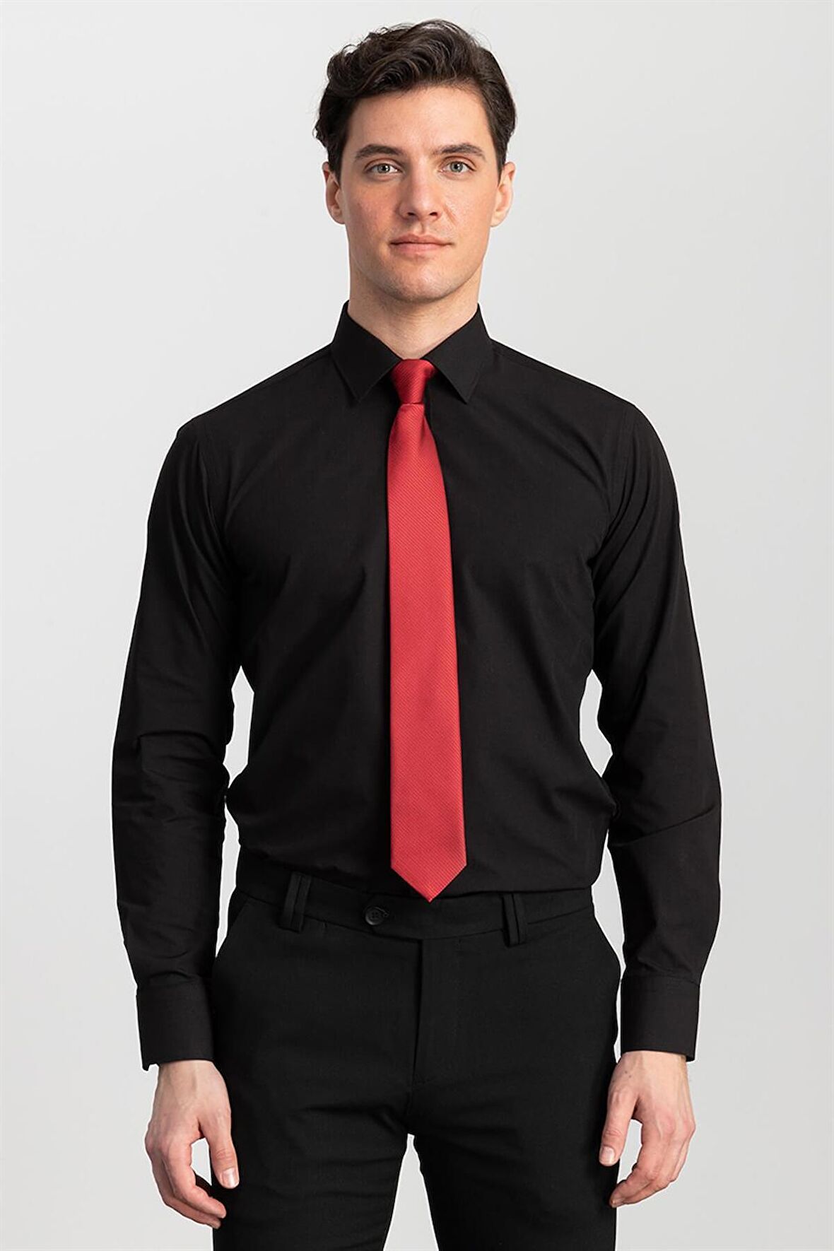 Tudors Modern Slim Fit Poplin Pamuk Efekt Erkek Gömlek