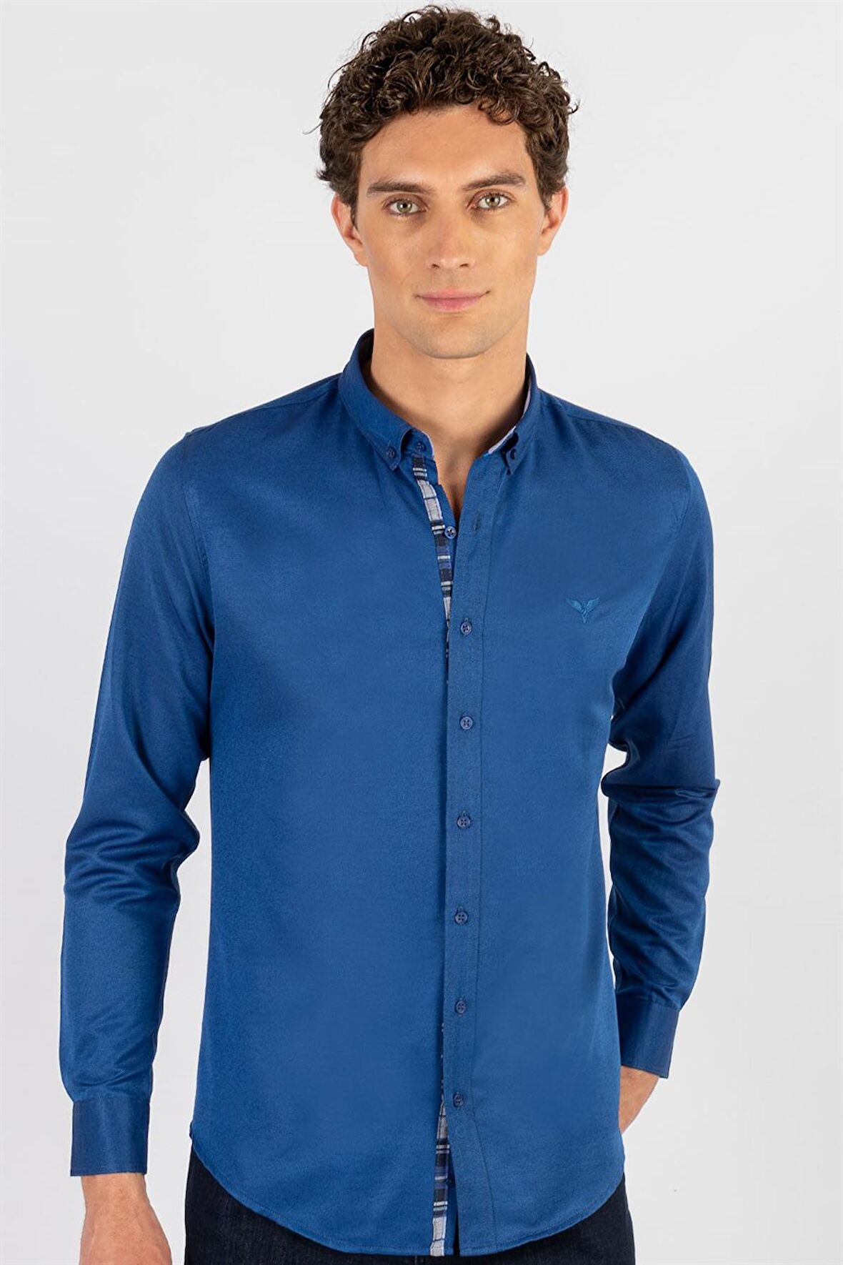 Tudors Slim Fit Dar Kesim Uzun Kol Poplin Oxford
