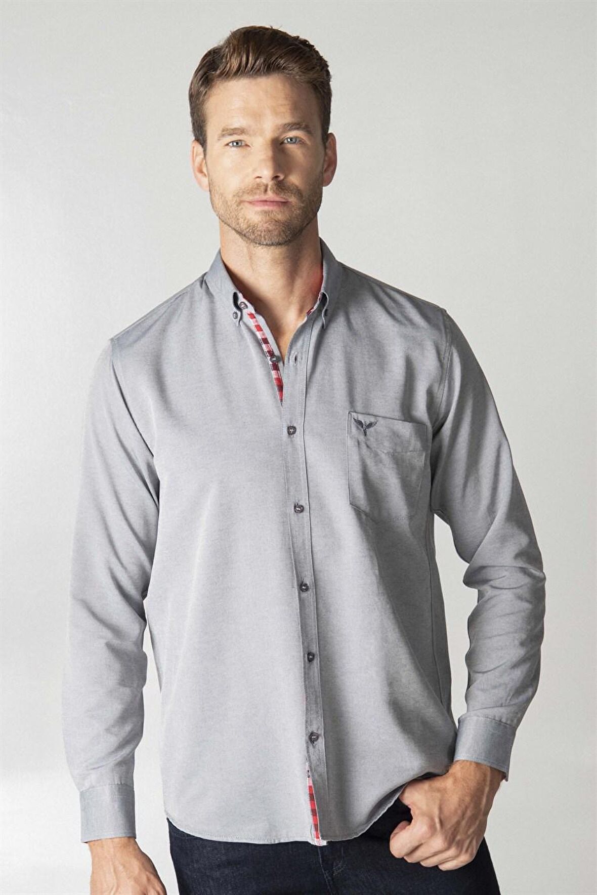 Tudors Klasik Fit Rahat Kesim Poplin Oxford Erkek Gömlek