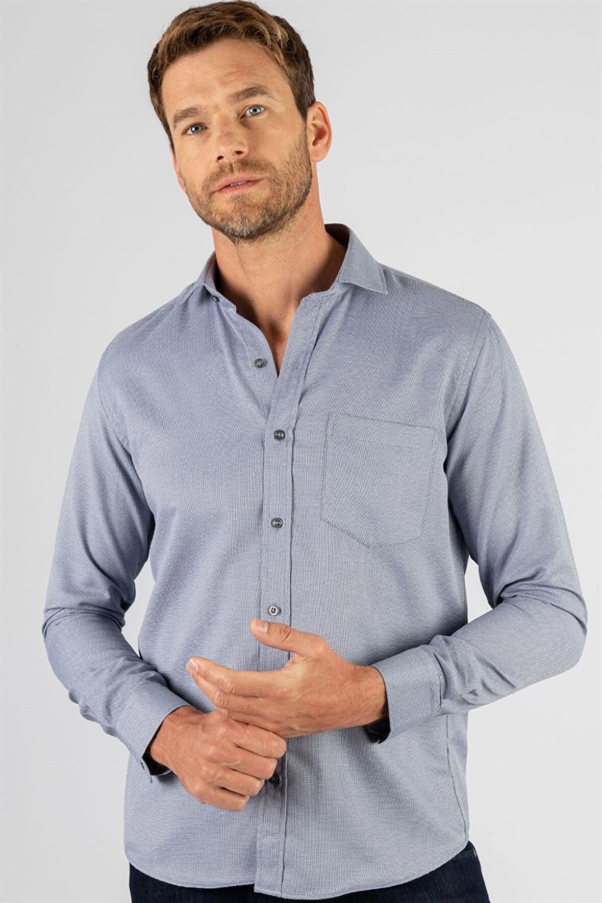 Tudors Klasik Fit Desenli Erkek Gömlek