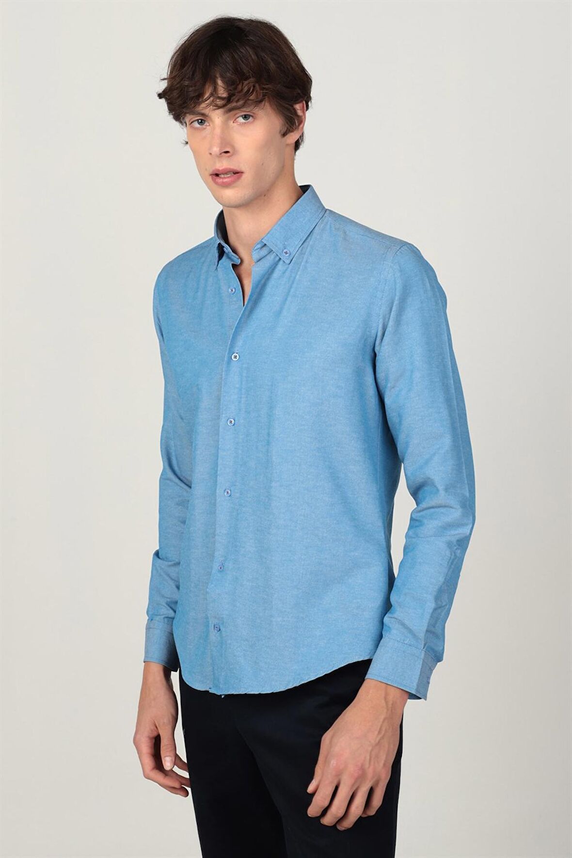 Tudors Slim Fit Uzun Kol Düğmeli Erkek Gömlek