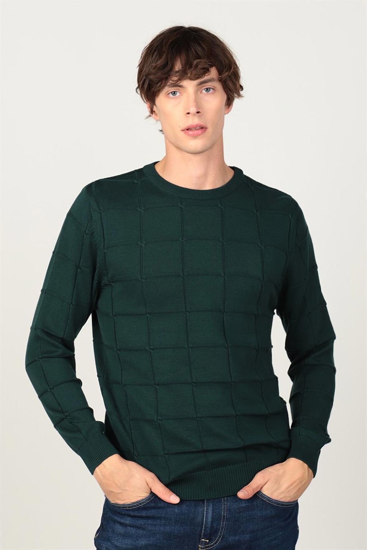 Tudors Slim Fit Dar Bisiklet Yaka Erkek Kazak