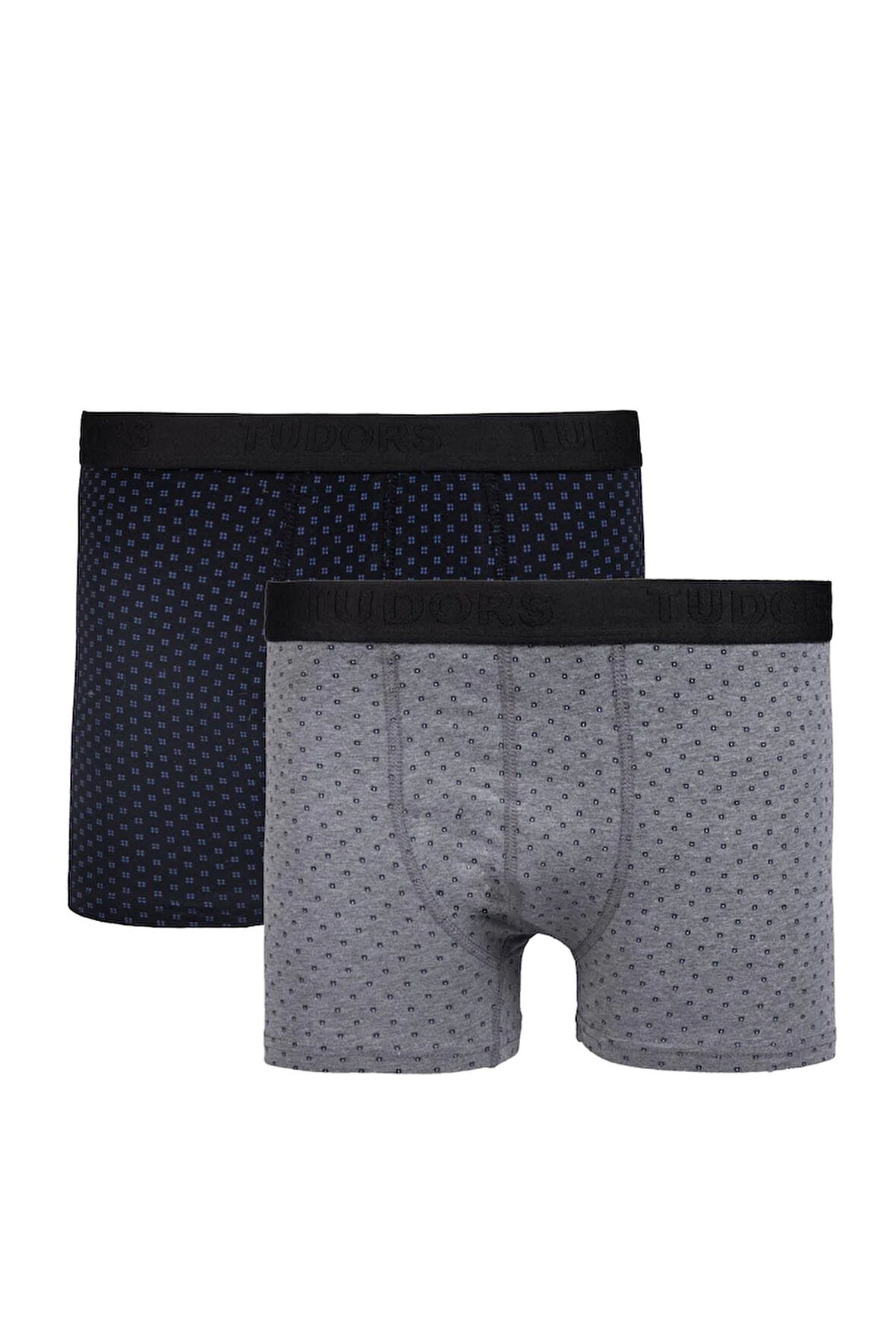 Erkek 2'li Pamuk Likralı Esnek Kumaş Boxer