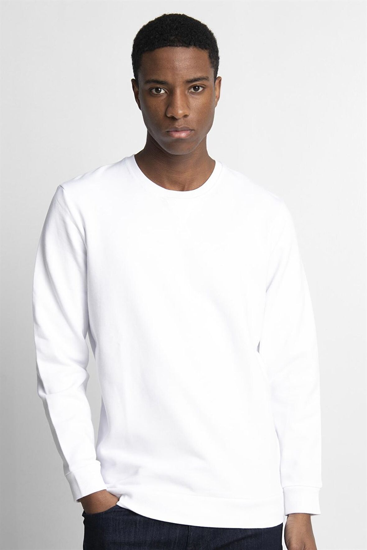 Tudors Pamuk Bisiklet Yaka Basıc Unisex Sweatshirt