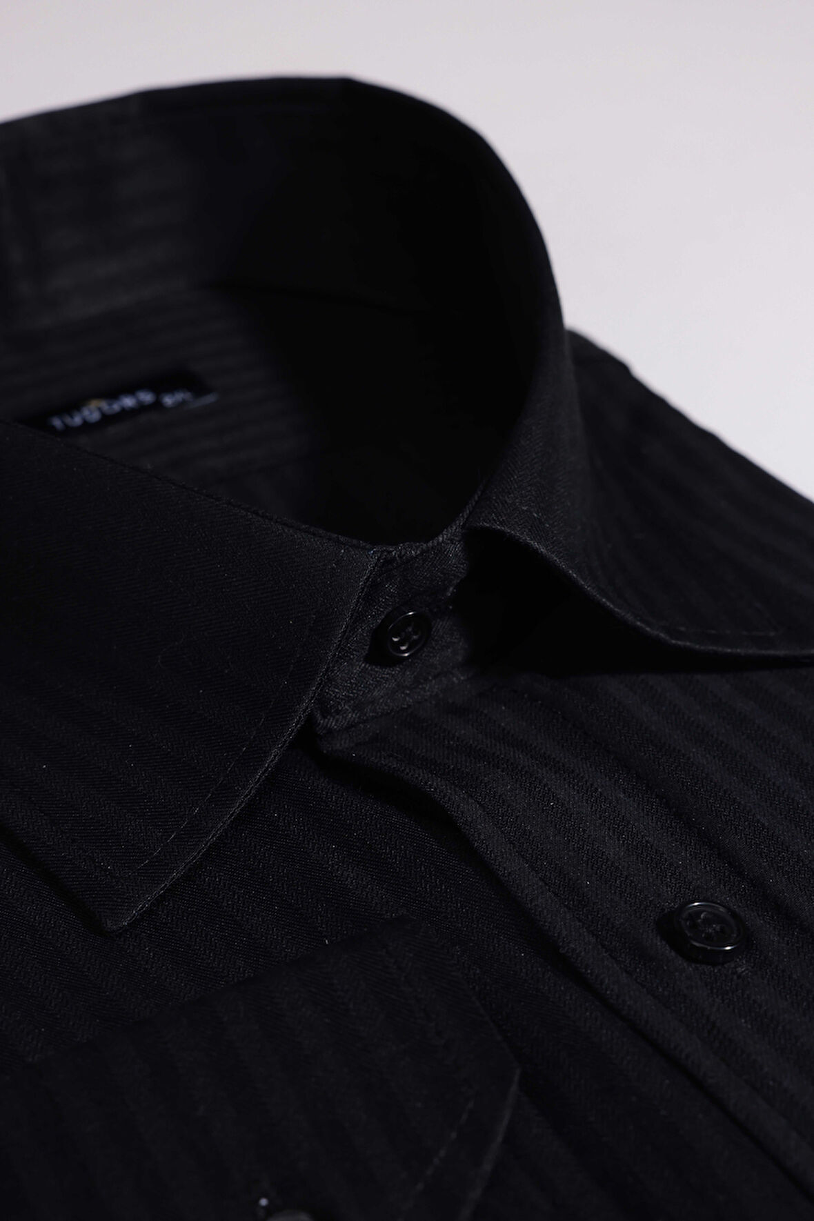 Erkek Big Size Büyük Beden Kolay Ütü Kravatlık Armürlü Pamuklu Gömlek