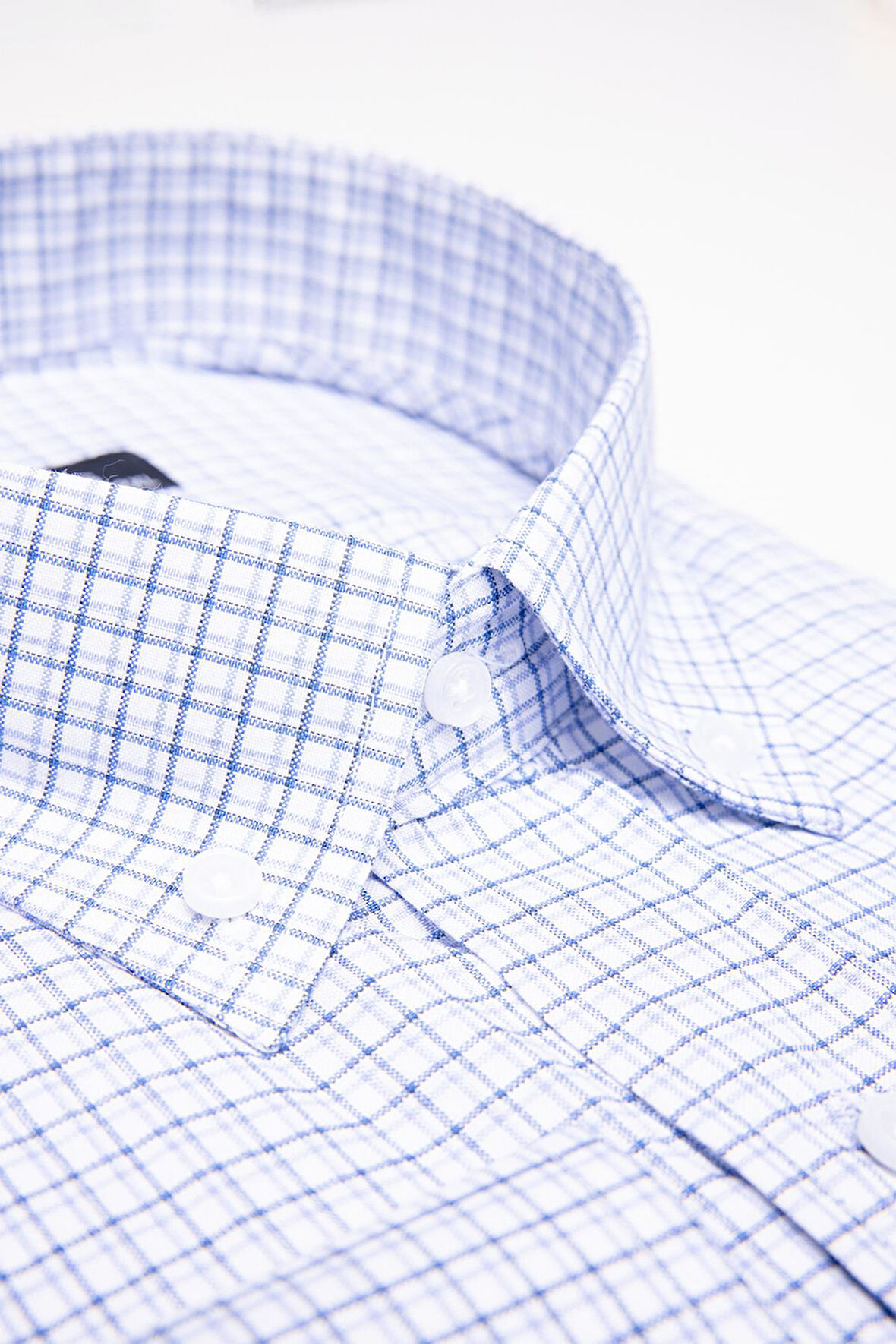 Erkek Big Size Büyük Beden Uzun Kollu Çizgili Beyaz Gömlek