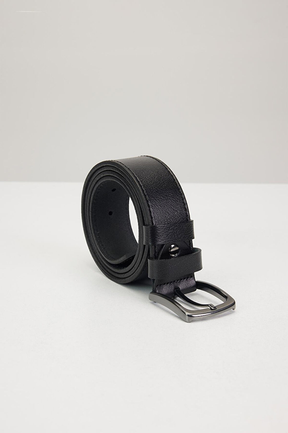 Erkek %100 Hakiki Deri 4 cm Spor Siyah Kemer