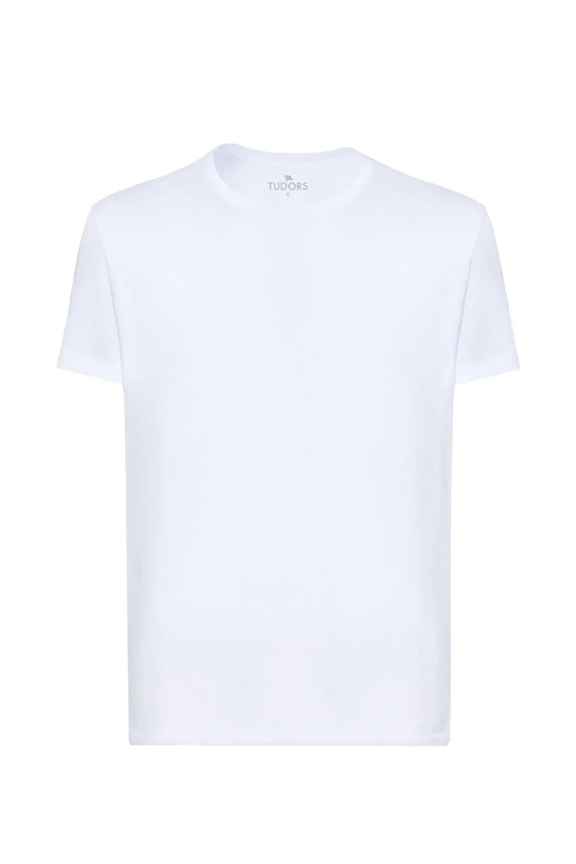 Unisex Slim Fit Dar Kesim %100 Pamuk Yumuşak Dokulu Beyaz Bisiklet Yaka Tişört