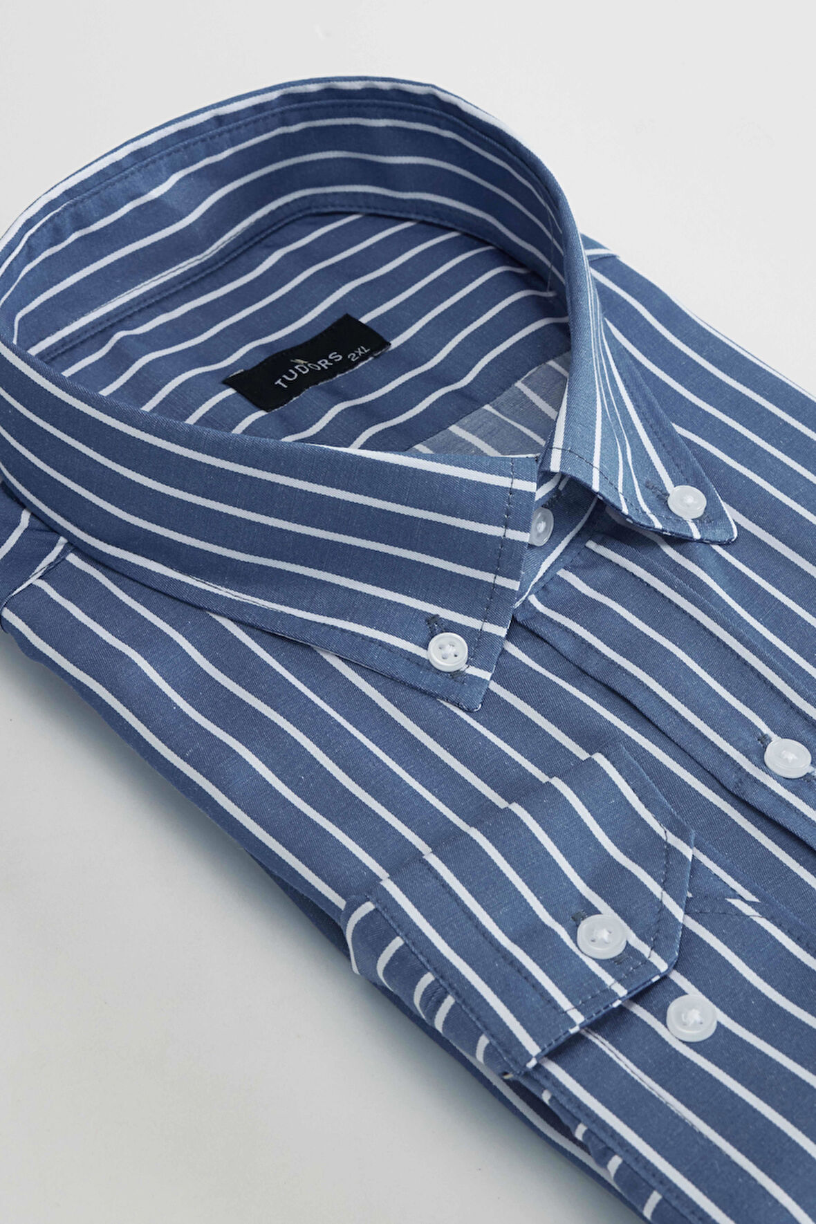 Erkek Big Size Büyük Beden Çizgili Gömlek