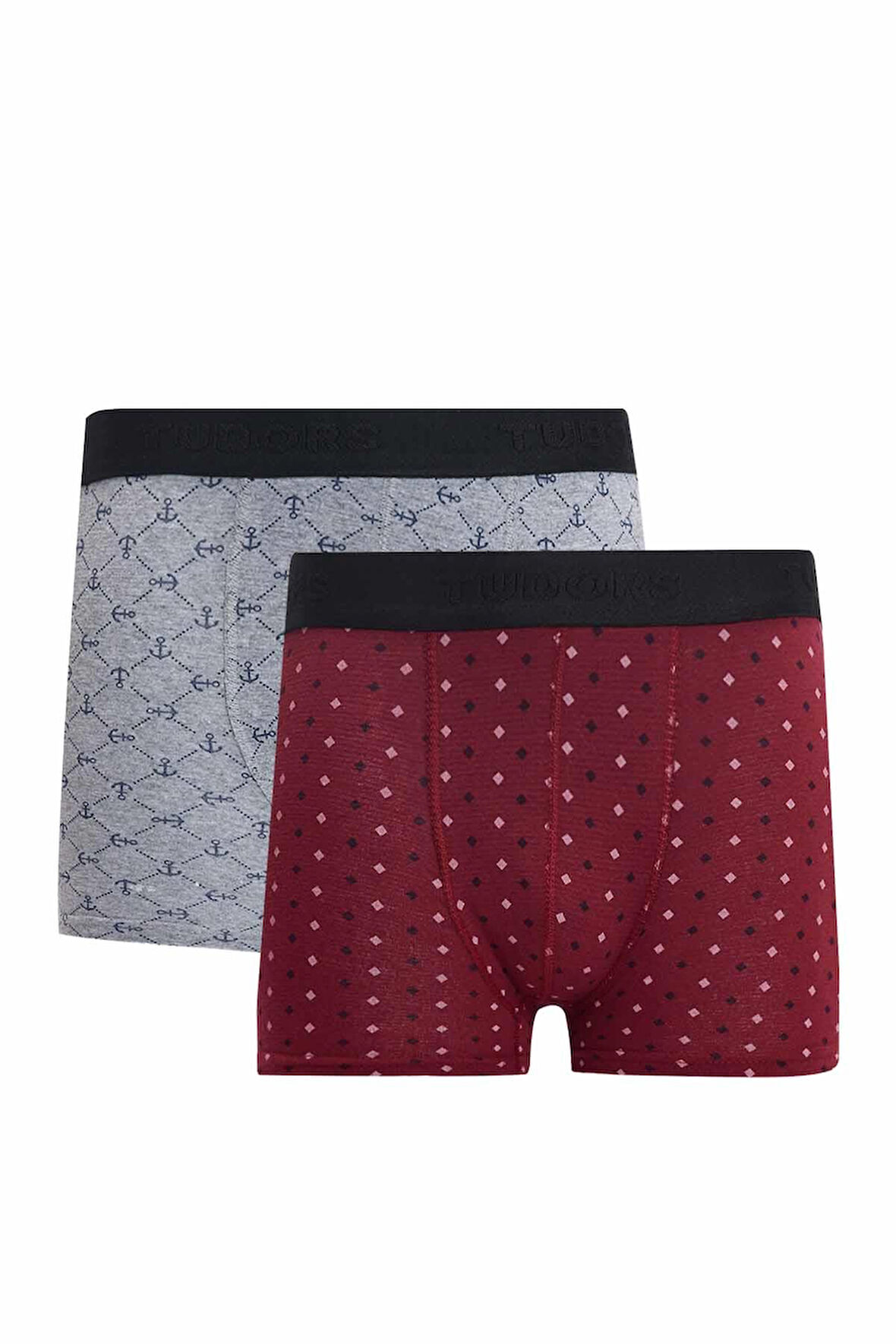 Erkek 2'li Pamuklu Likralı Esnek Kumaş Boxer