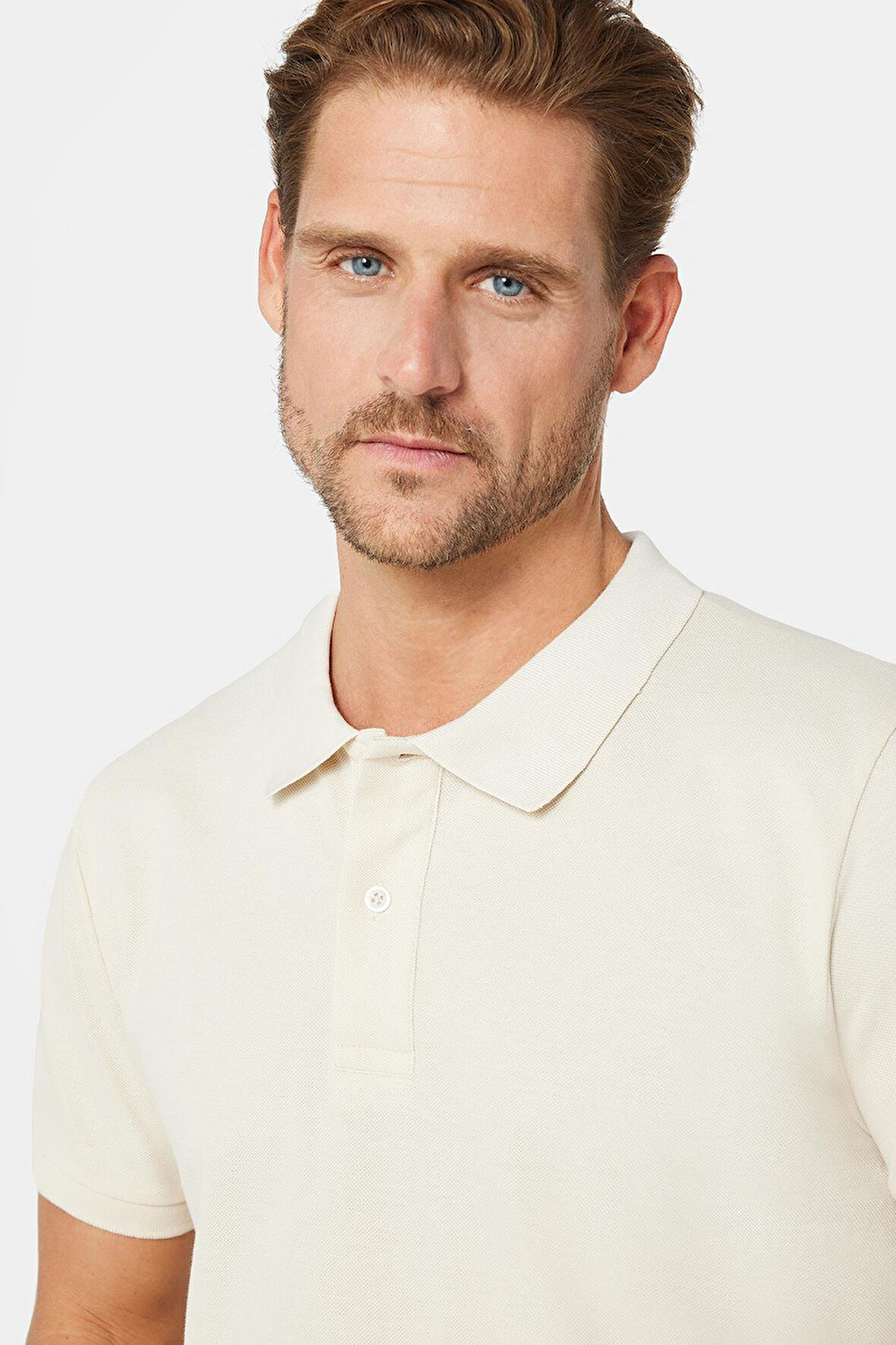 Erkek Slim Fit Dar Kesim Pamuklu Yumuşak Dokulu Serin Tutan Kumaş Düz Pike Polo Yaka Tişört