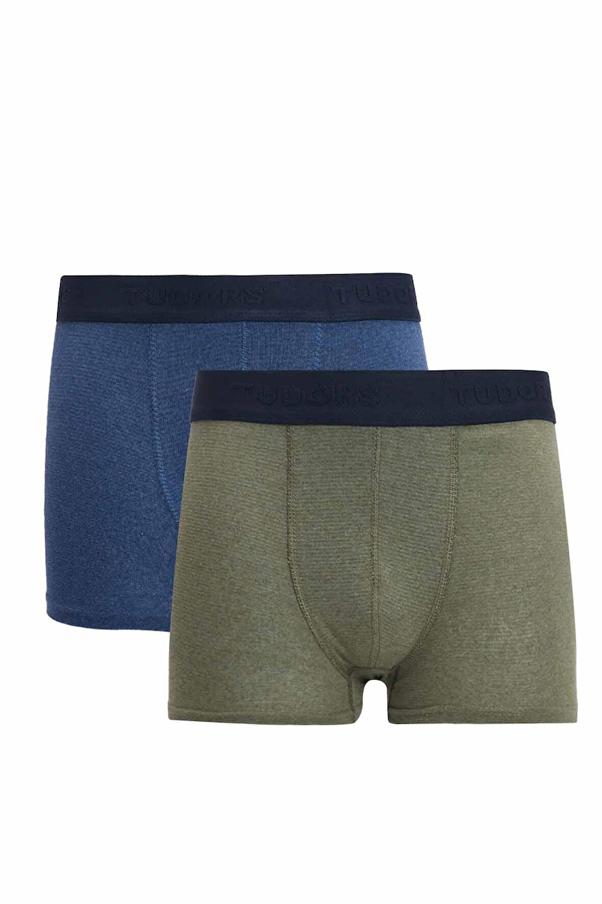 Erkek 2'li Pamuklu Likralı Esnek Kumaş Boxer