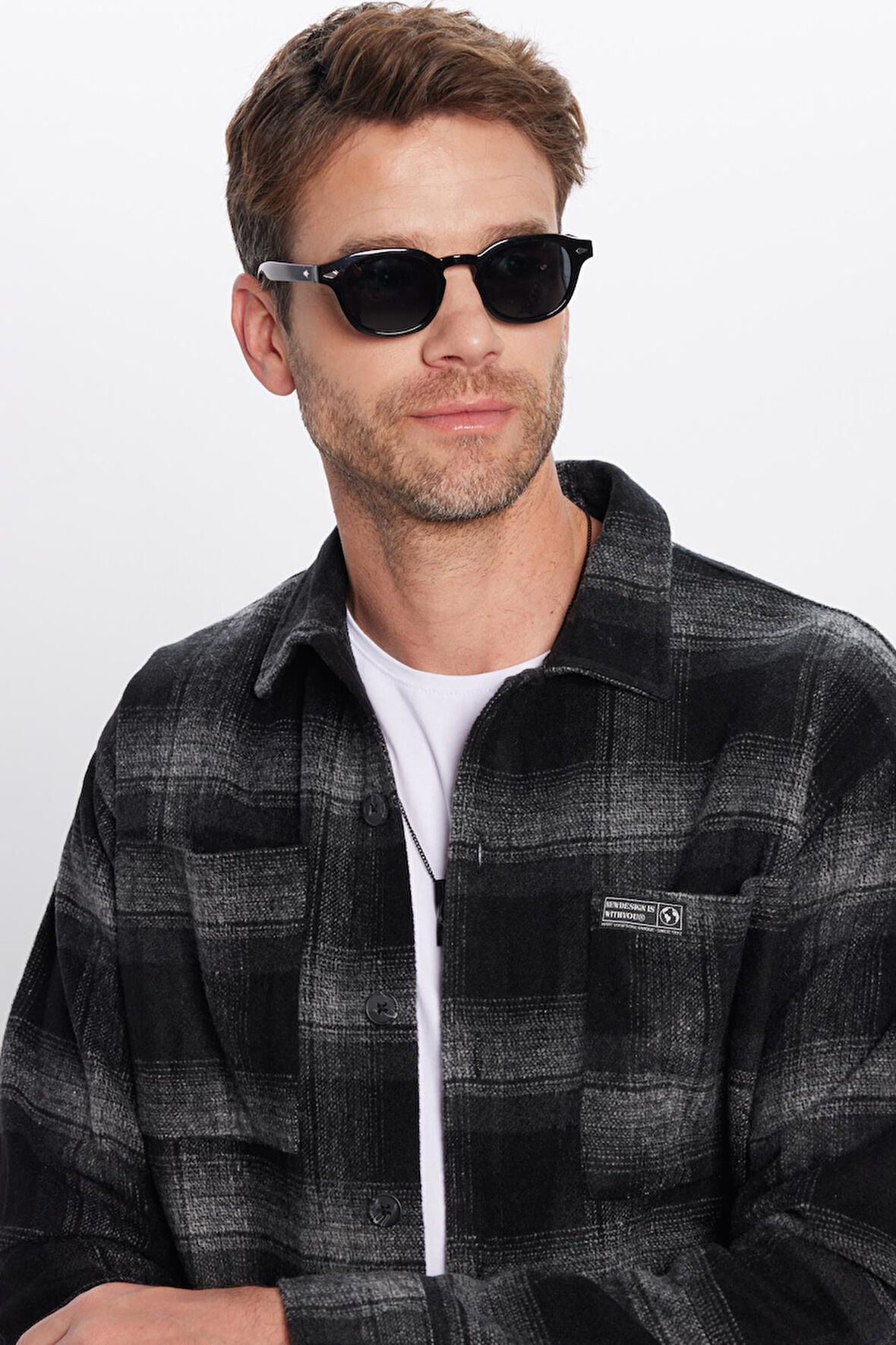 Erkek Relax Fit Rahat Kesim Oduncu Çift Cepli Kareli Yırtmaçlı Kışlık Gömlek