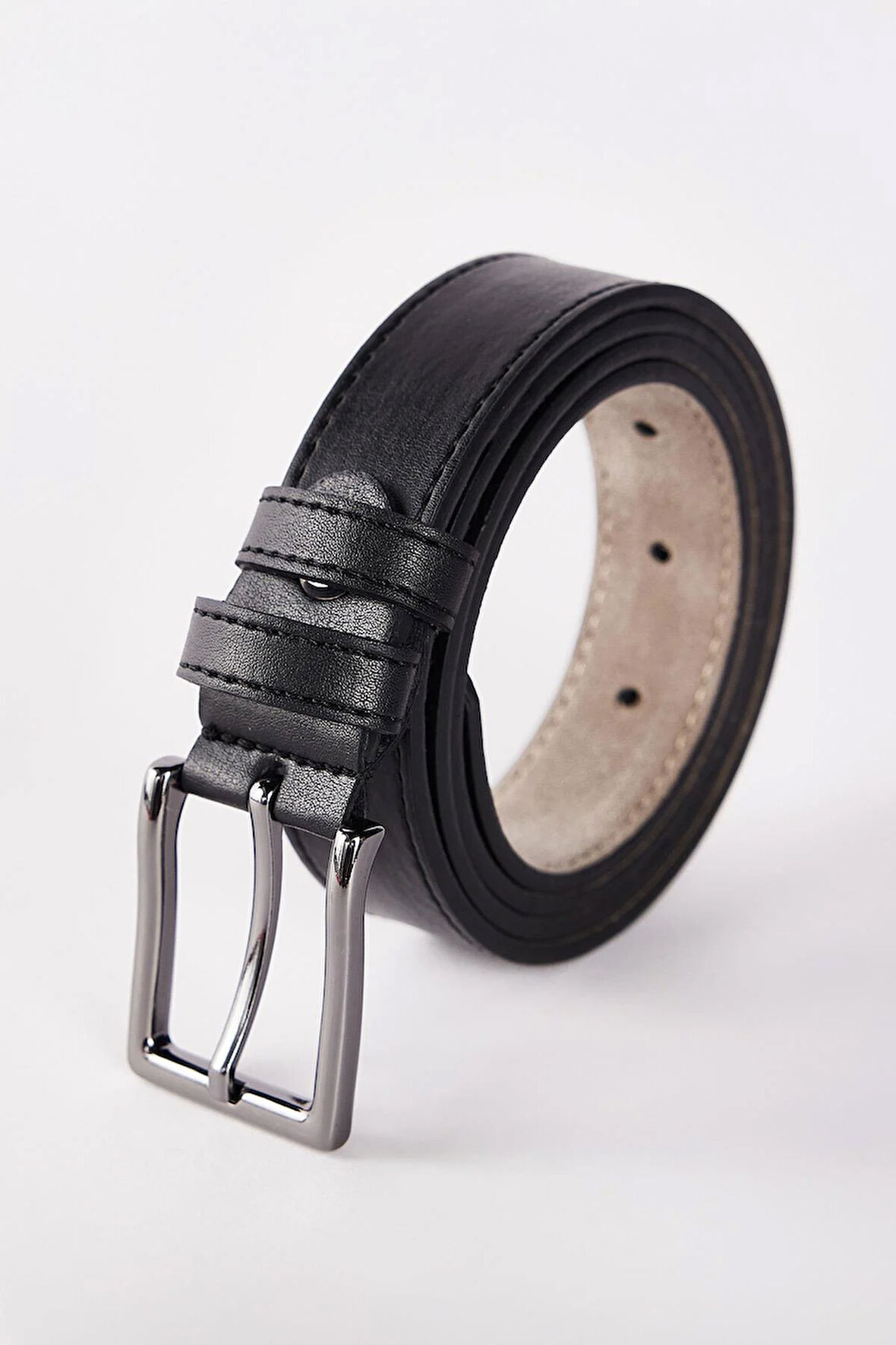 Erkek Deri 3 cm Klasik Siyah Kemer