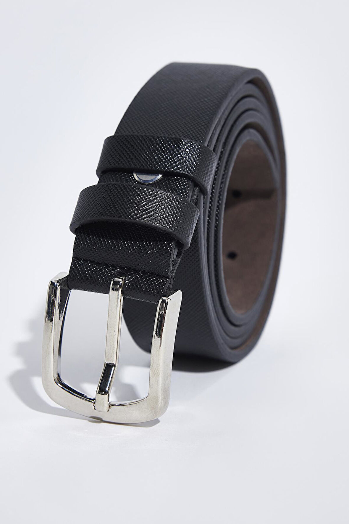 Erkek Deri 3 cm Klasik Siyah Kemer