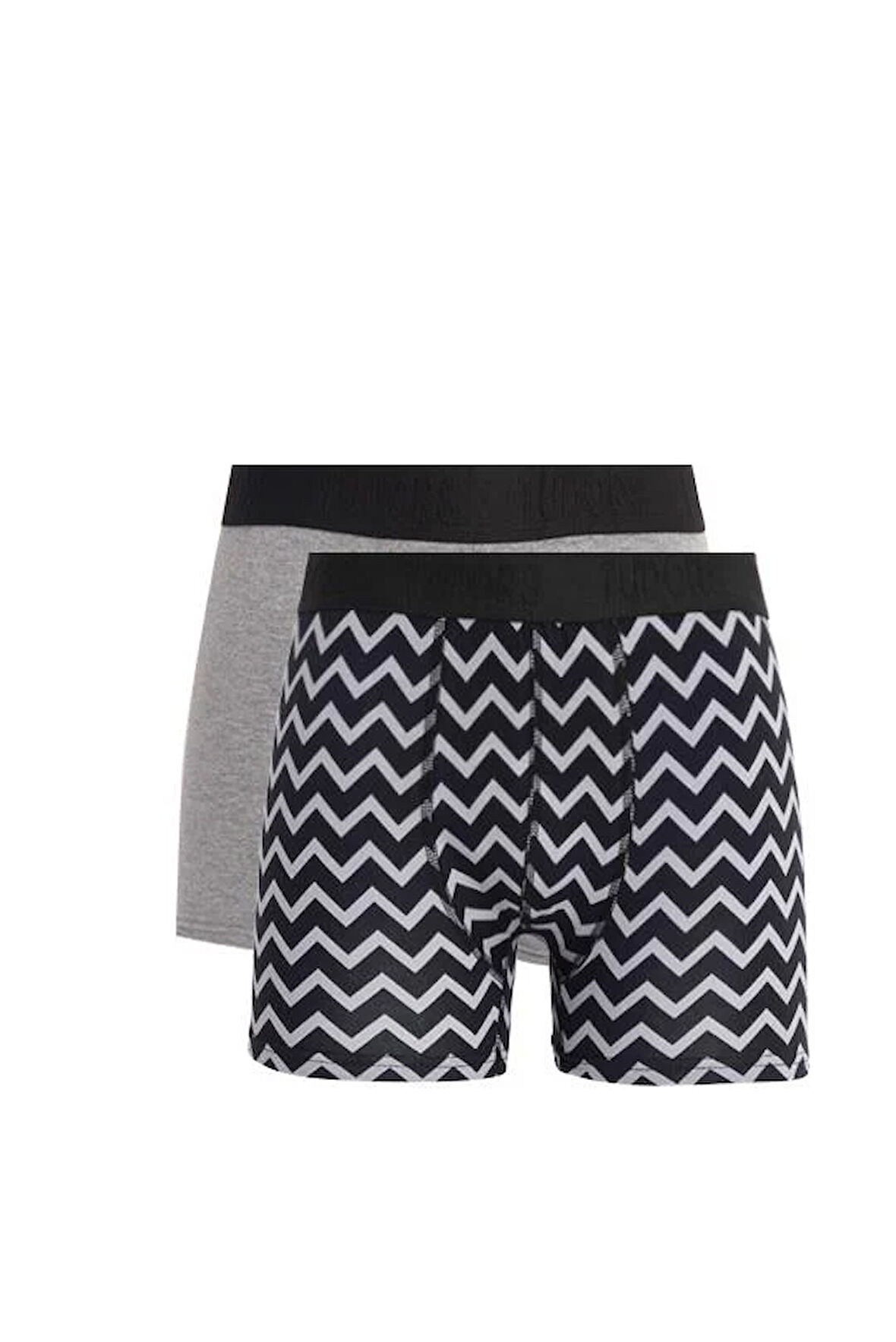 Erkek 2'li Pamuk Likralı Esnek Kumaş Boxer