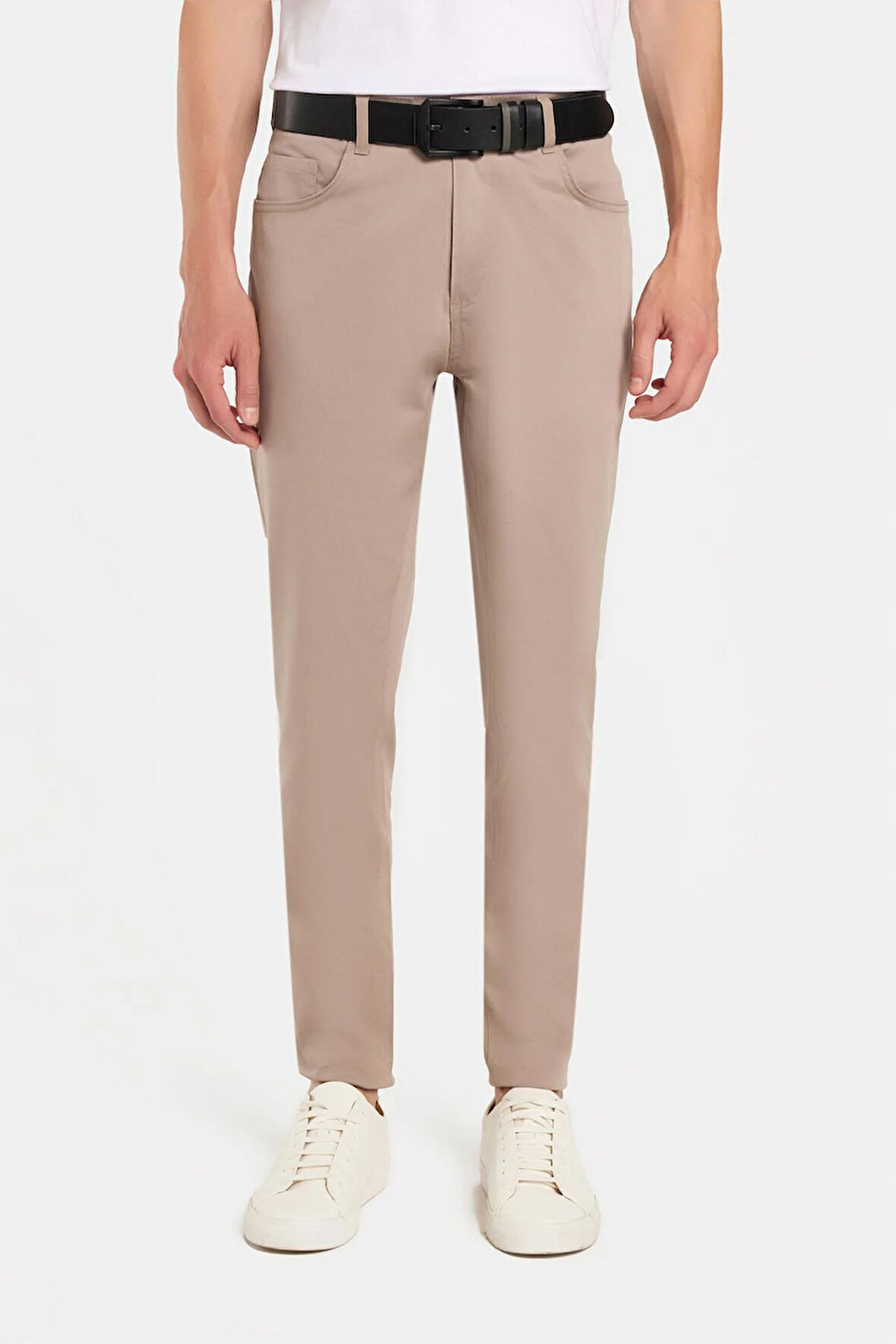 Erkek Regular Fit Rahat Kesim Kanvas Taş Pantolon