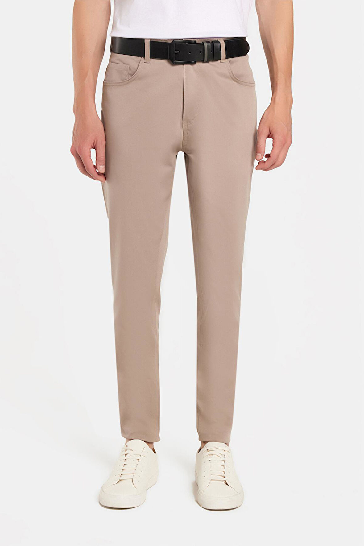 Erkek Regular Fit Rahat Kesim Kanvas Taş Pantolon