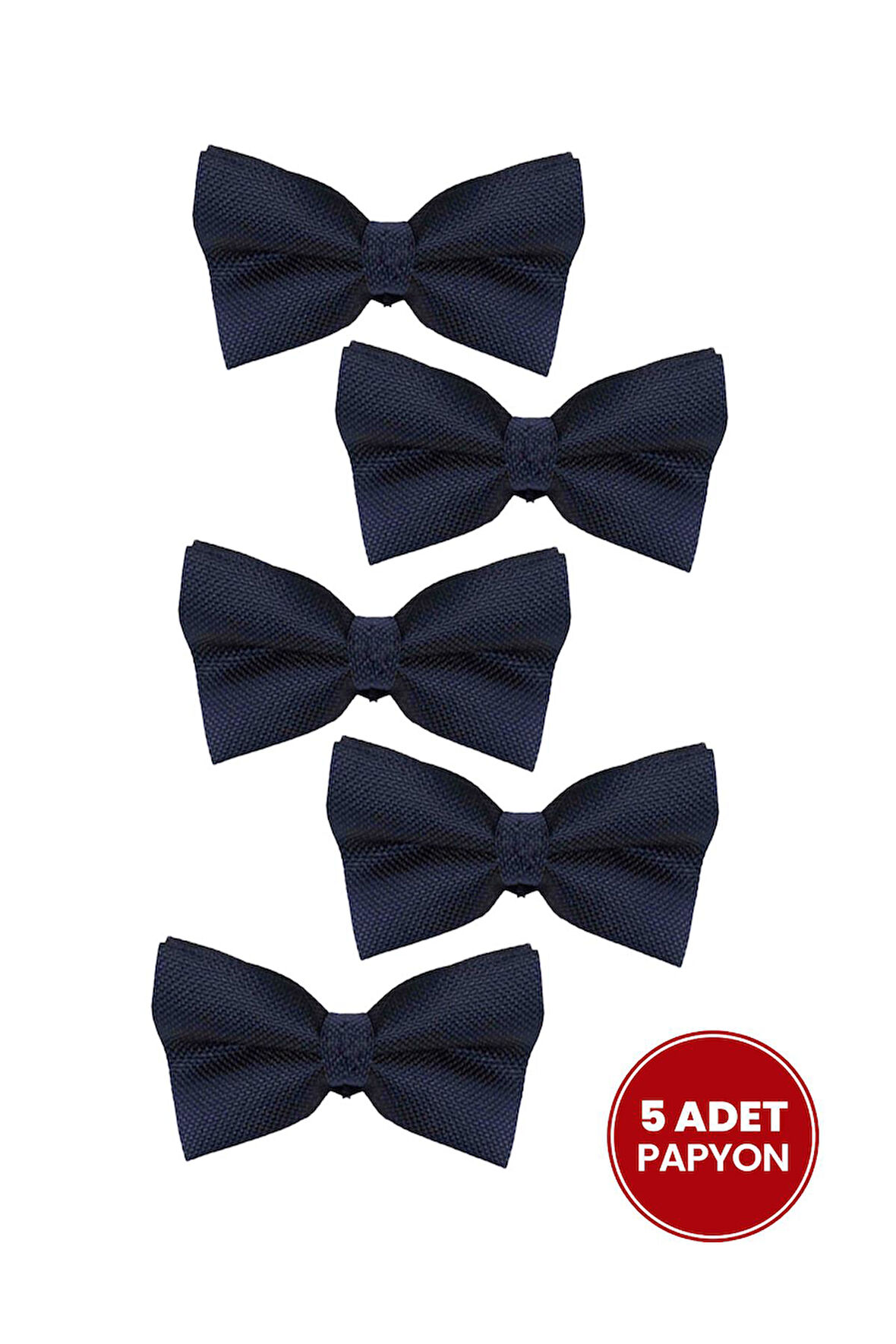 5'li Paket Armürlü Lacivert Erkek Papyon