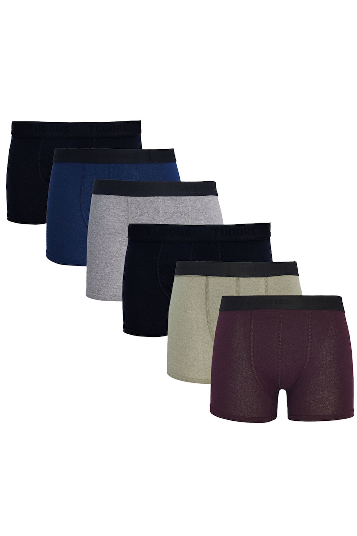 Erkek 6'lı Pamuklu Likralı Esnek Kumaş Boxer