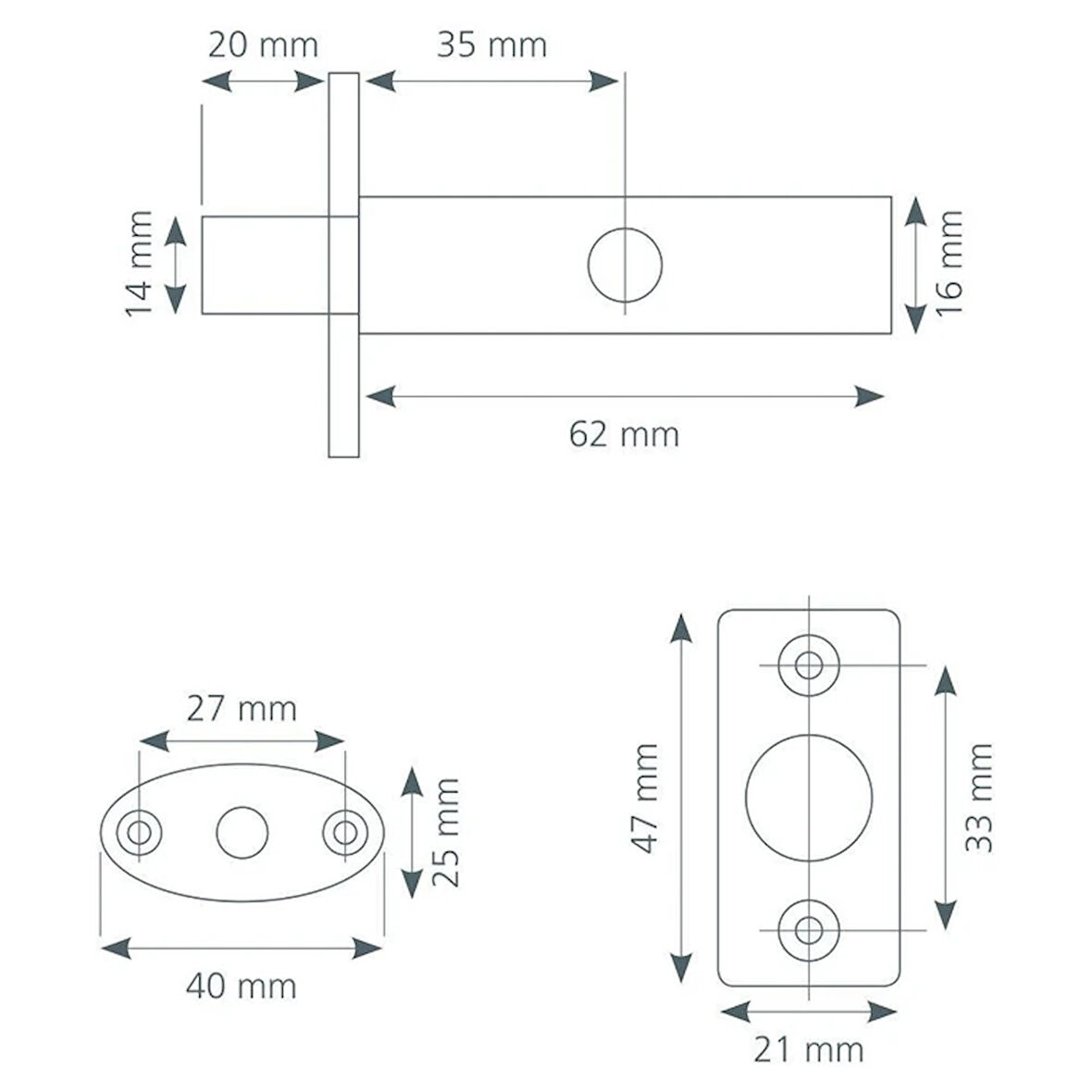 Canex Gizli Emniyet Kilidi 14 mm