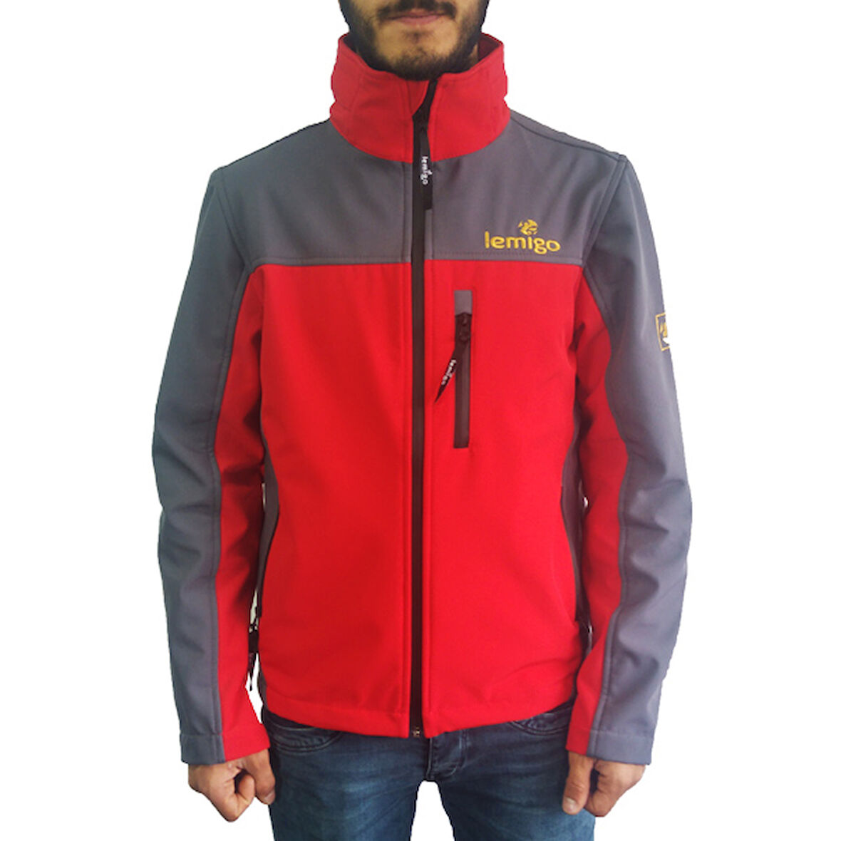 Lemigo Softshell Kırmızı-Gri Mont M