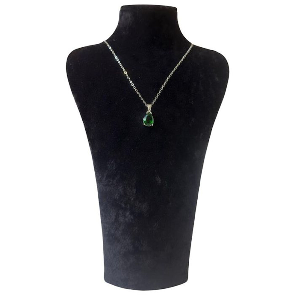 Uretti - Melik 9215 Yeşil Damla Taşlı Şık Kolye