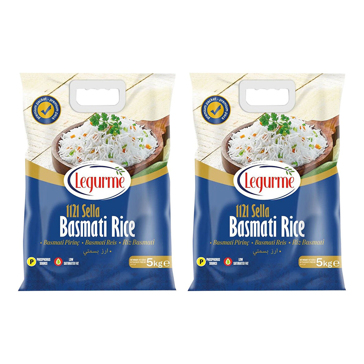 Yayla Bakliyat Legurme Basmati Pirinç 1121 Sella 5 kg x 2 Adet (10 kg)