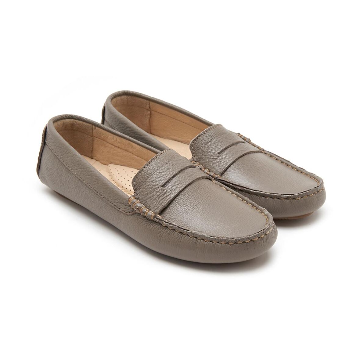 Brithney Kahve Kadın Deri Loafer