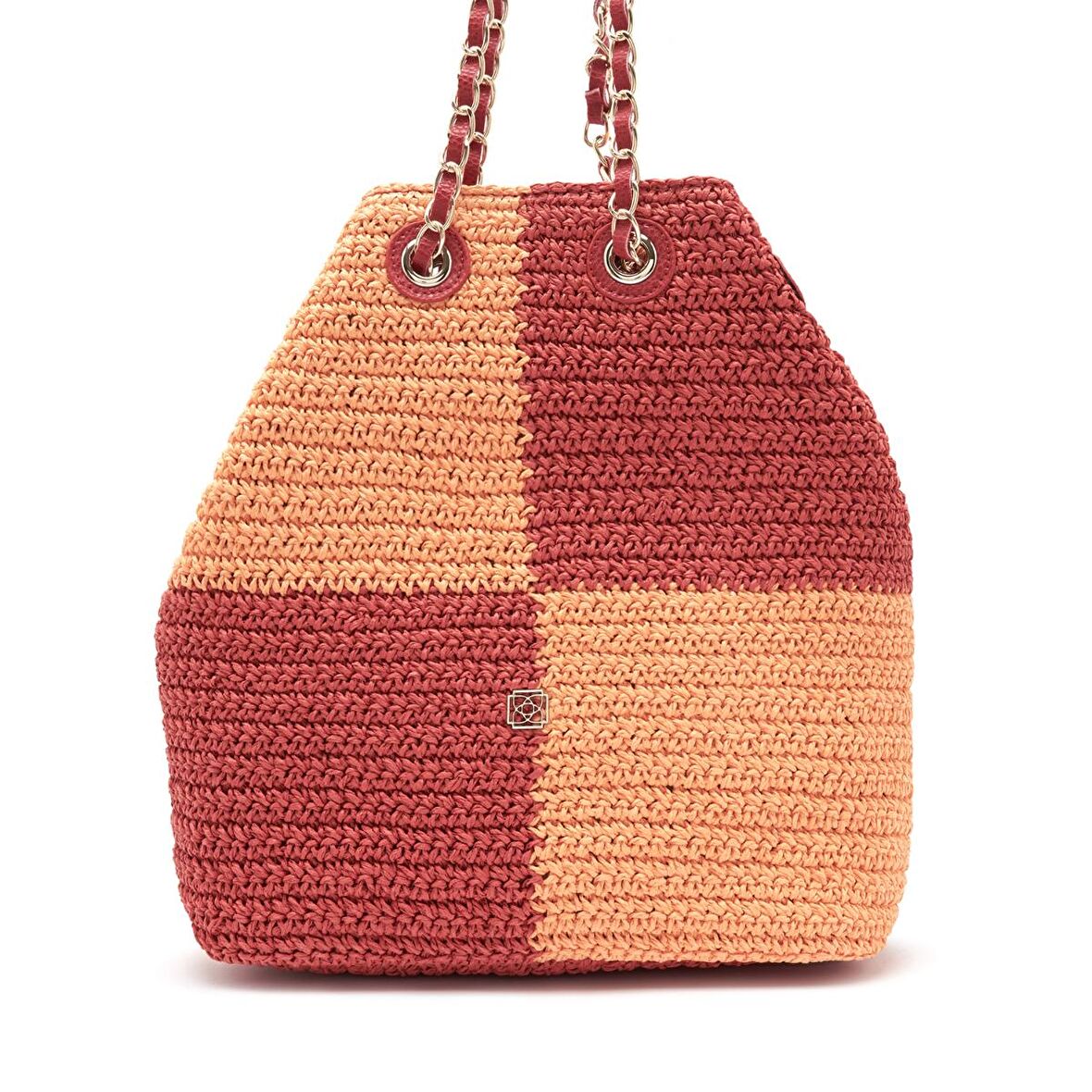 Kort Turuncu Kadın Hasır Omuz Çantası